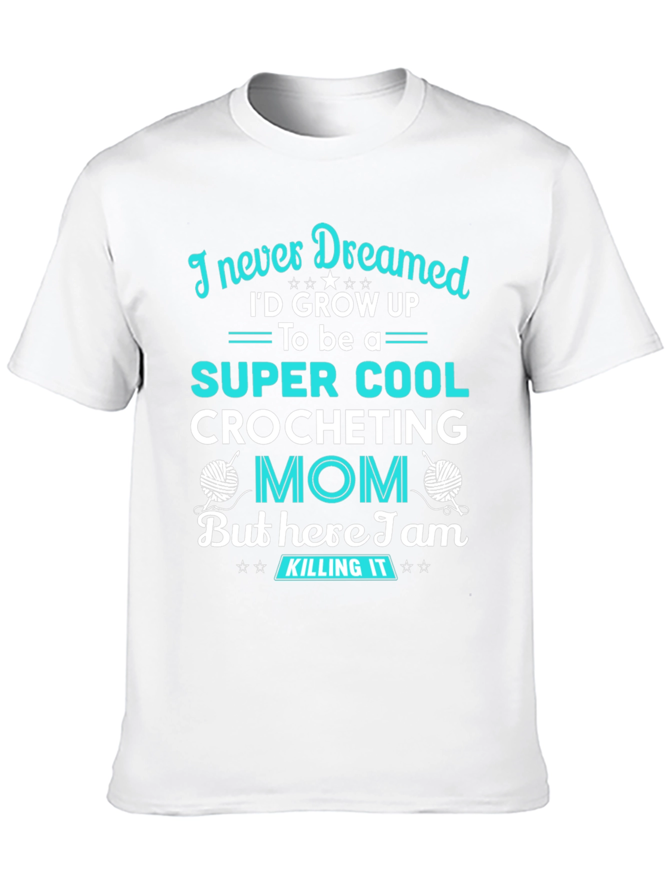 Black Super Cool Crocheting Mom T-Shirt view 10