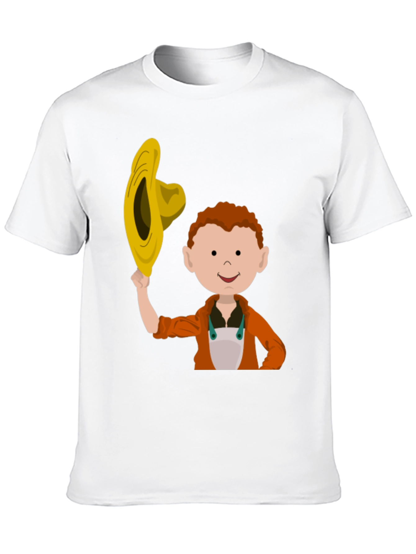 Black Cartoon Farmer Graphic T-Shirt view 10