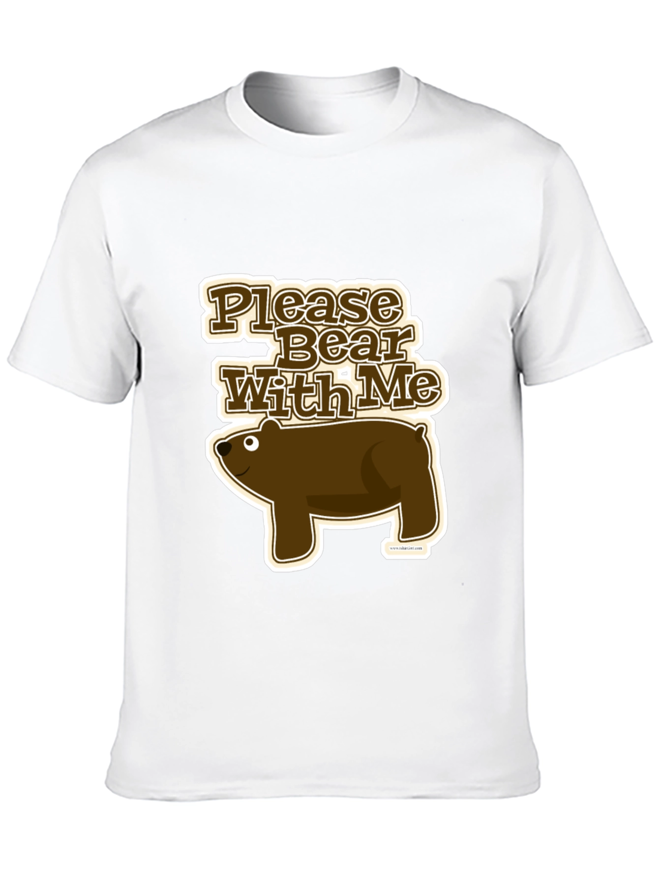 Black Please Bear With Me Graphic Tee - Black Cotton T-Shirt view 10