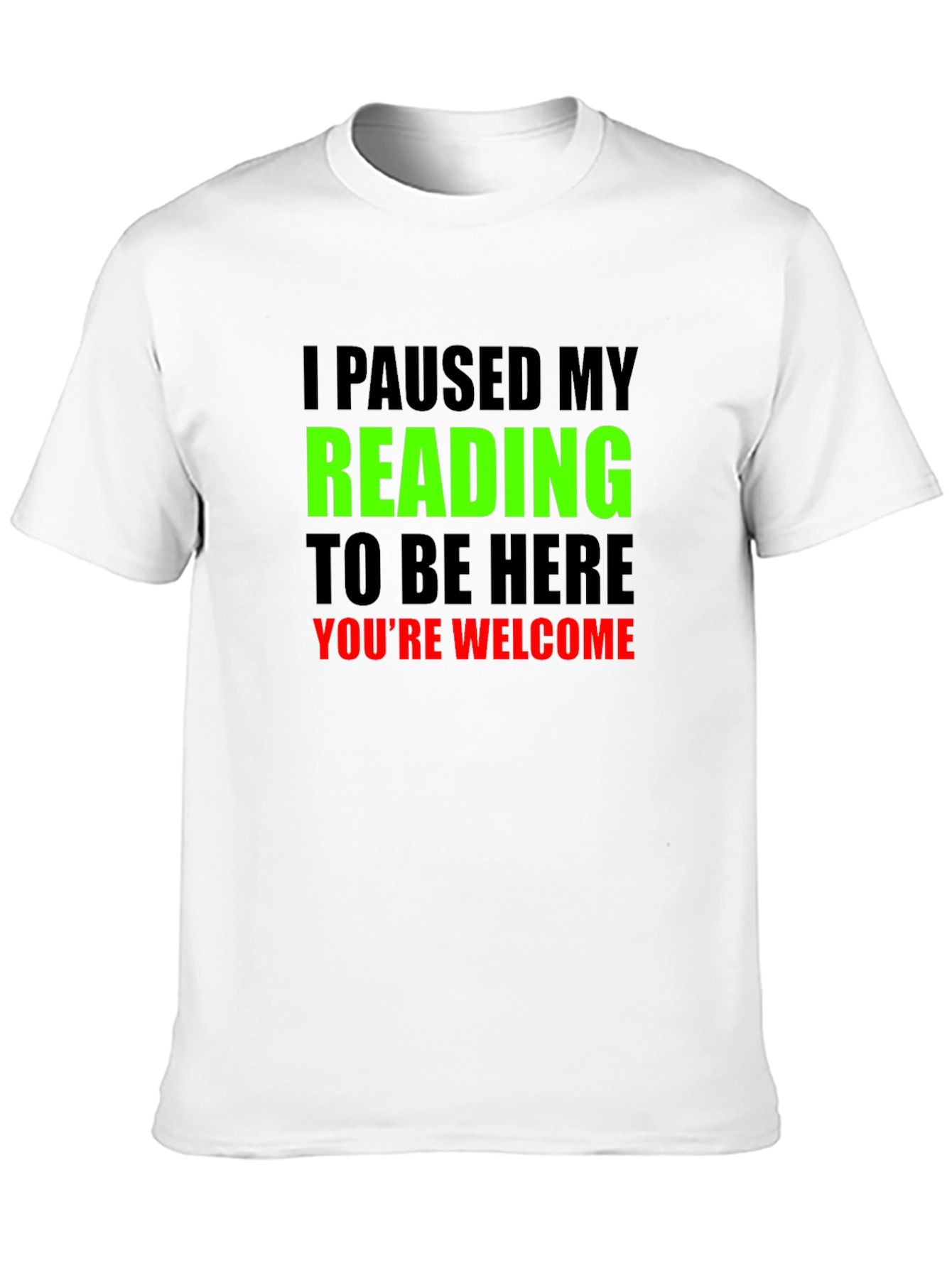 Black Funny Reading T-Shirt: Paused My Reading view 10