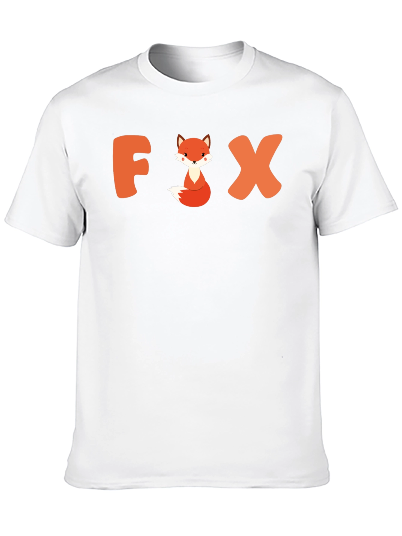 Black Cute Fox Graphic Tee - Unisex Black T-Shirt view 10