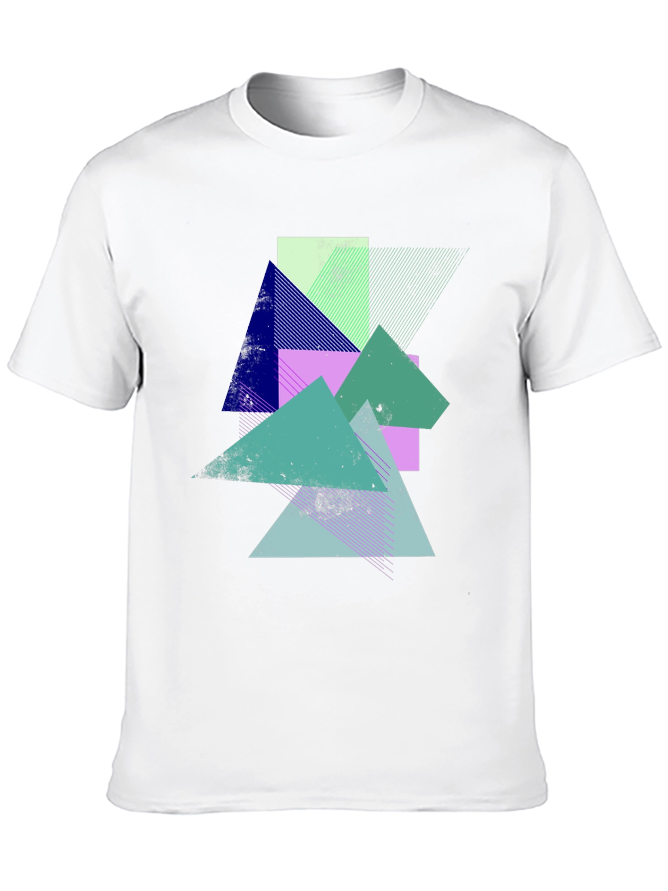 Black Geometric Abstract Graphic Tee - Modern Art Shirt view 10