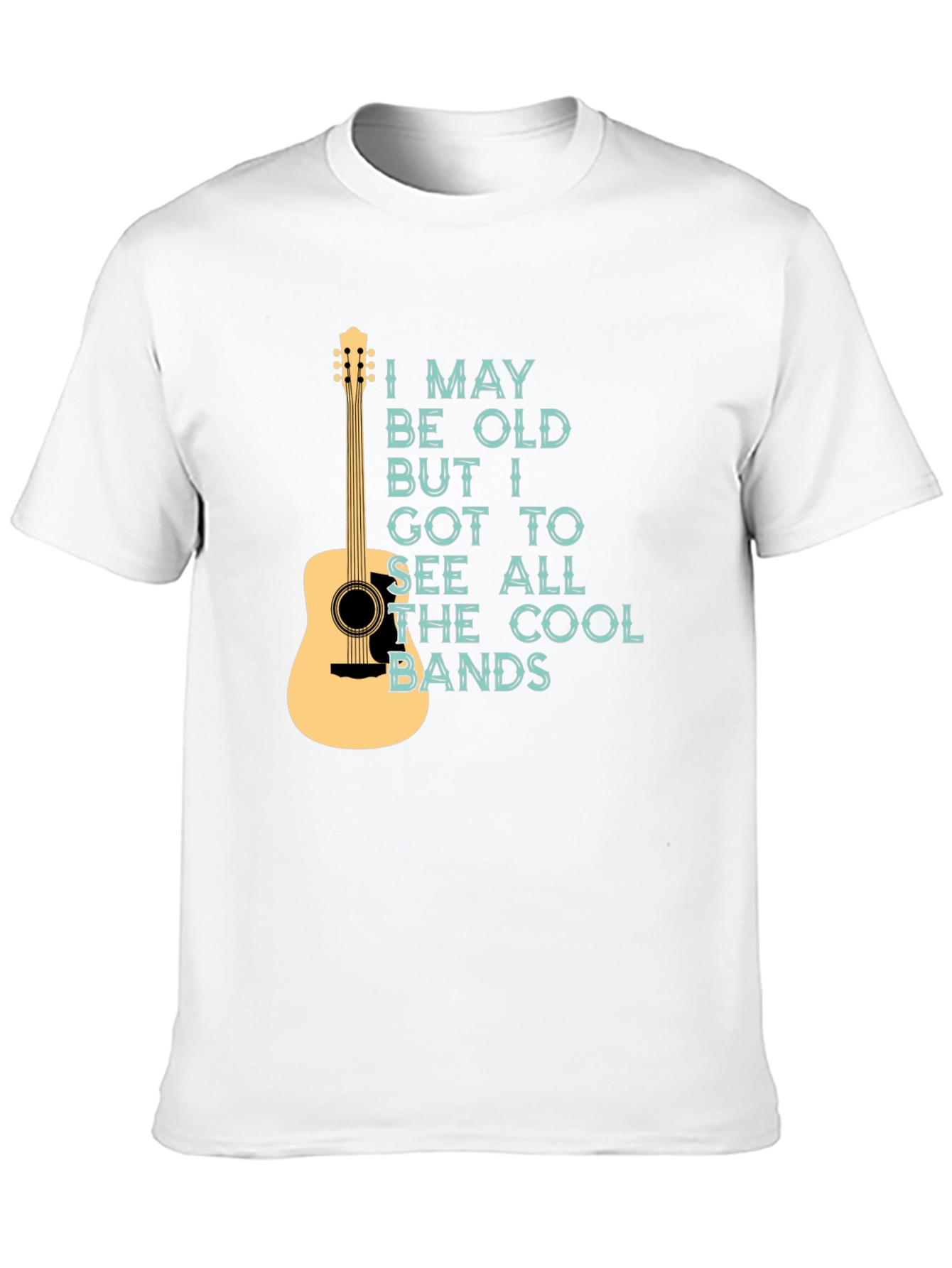 Black Cool Bands Guitar Graphic T-Shirt view 10