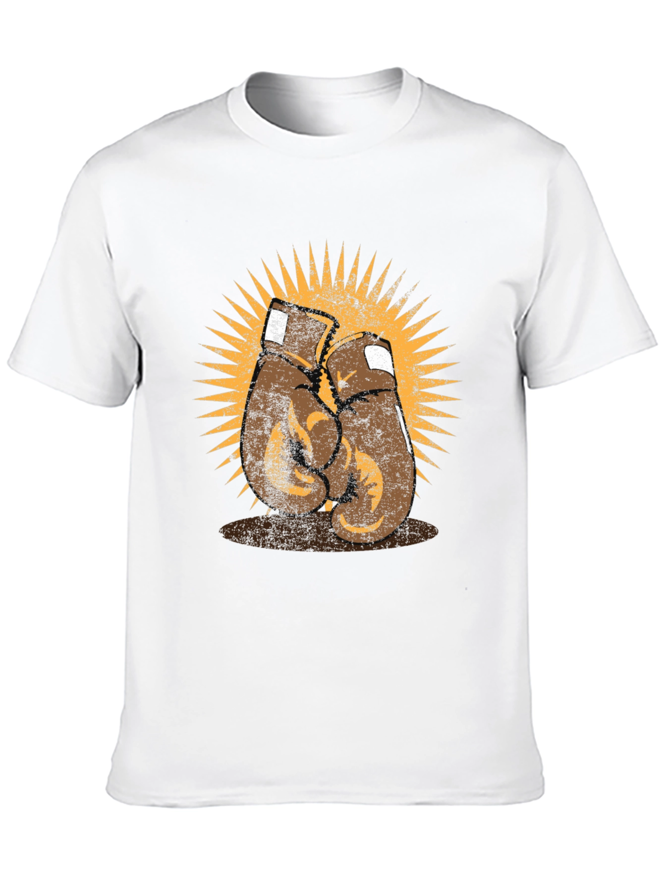 Black Retro Boxing Gloves Graphic T-Shirt view 10