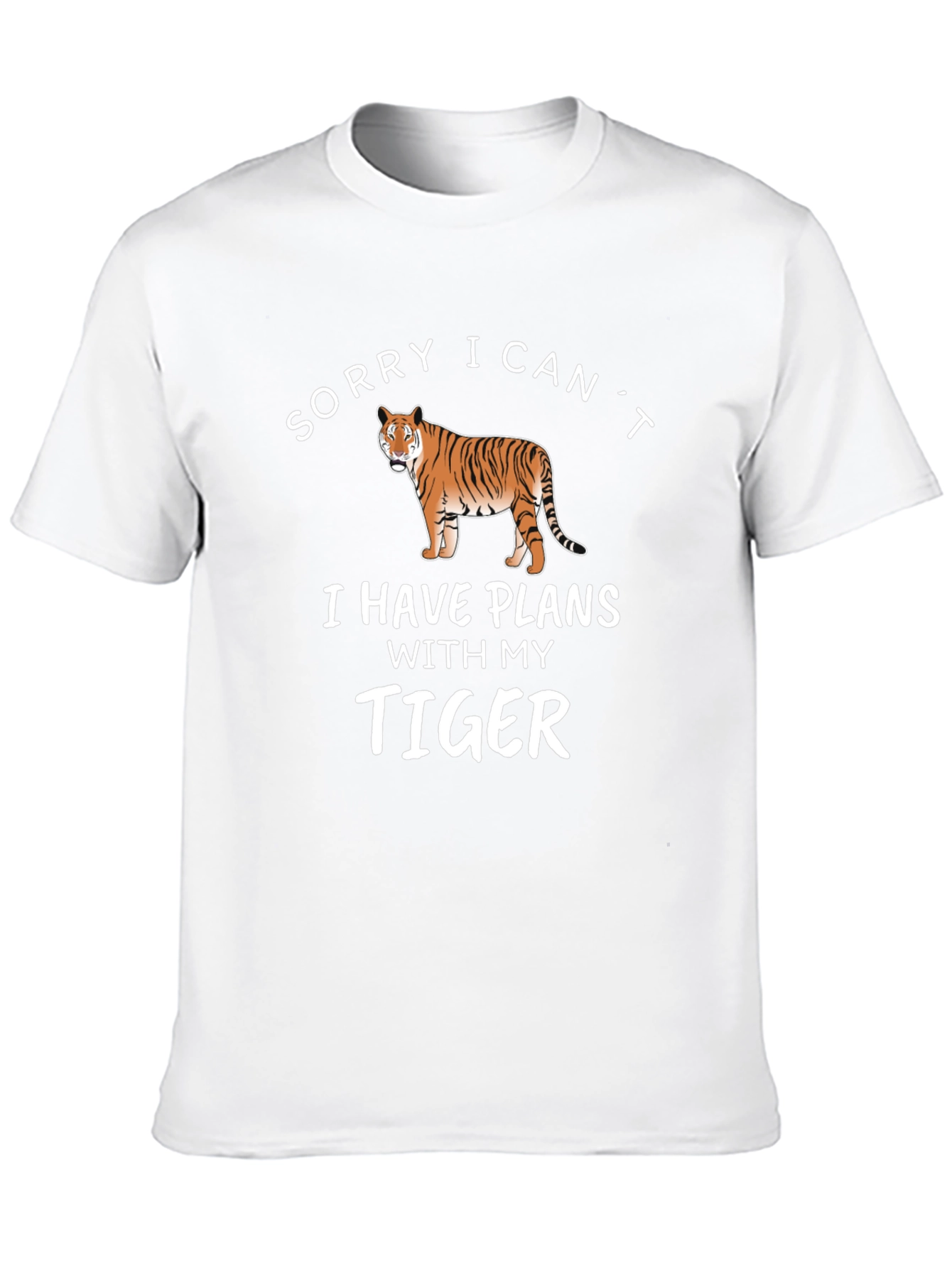 Black Sorry, I Can't, I Have Plans With My Tiger T-Shirt view 10