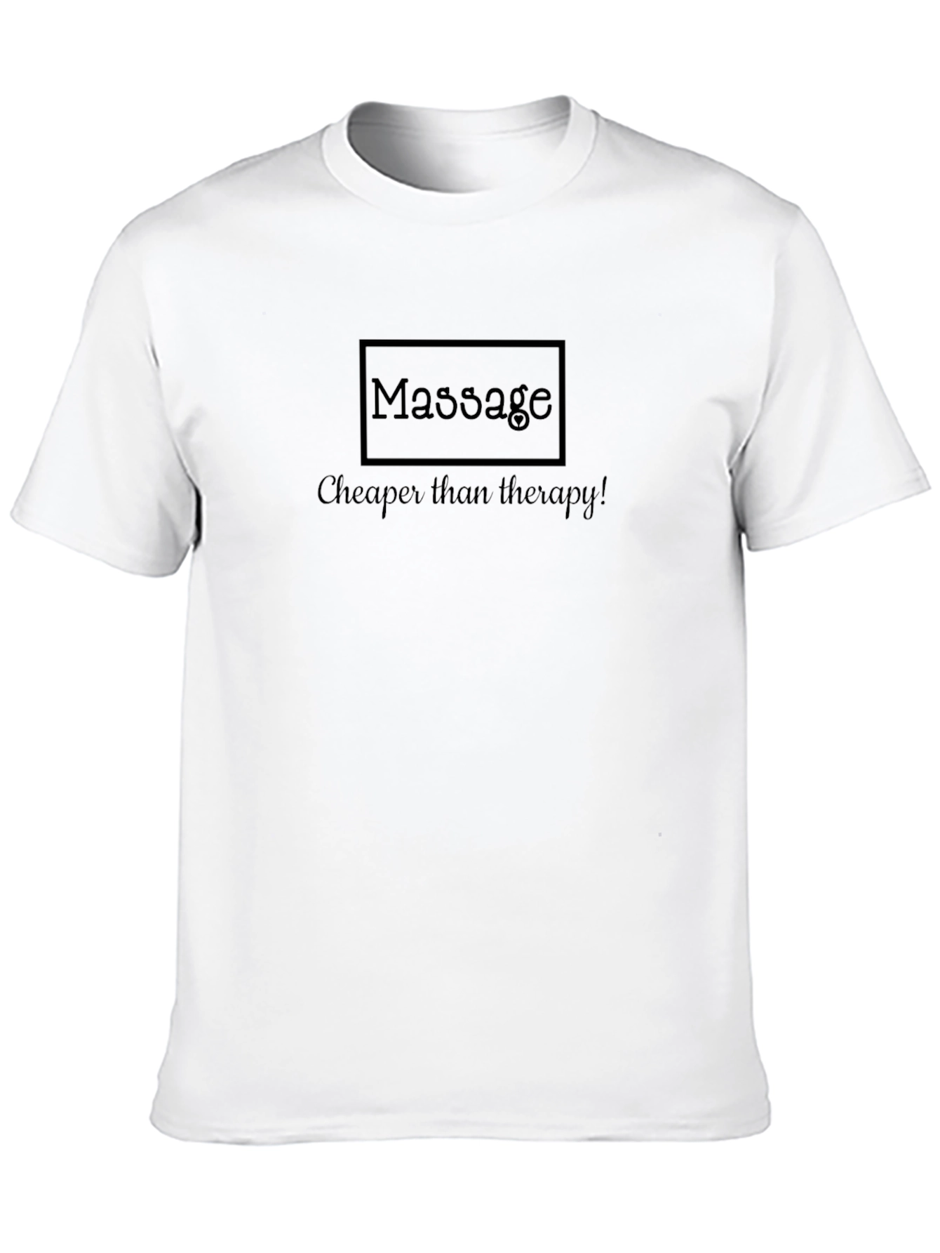 Black Massage Cheaper Than Therapy Black T-Shirt view 10