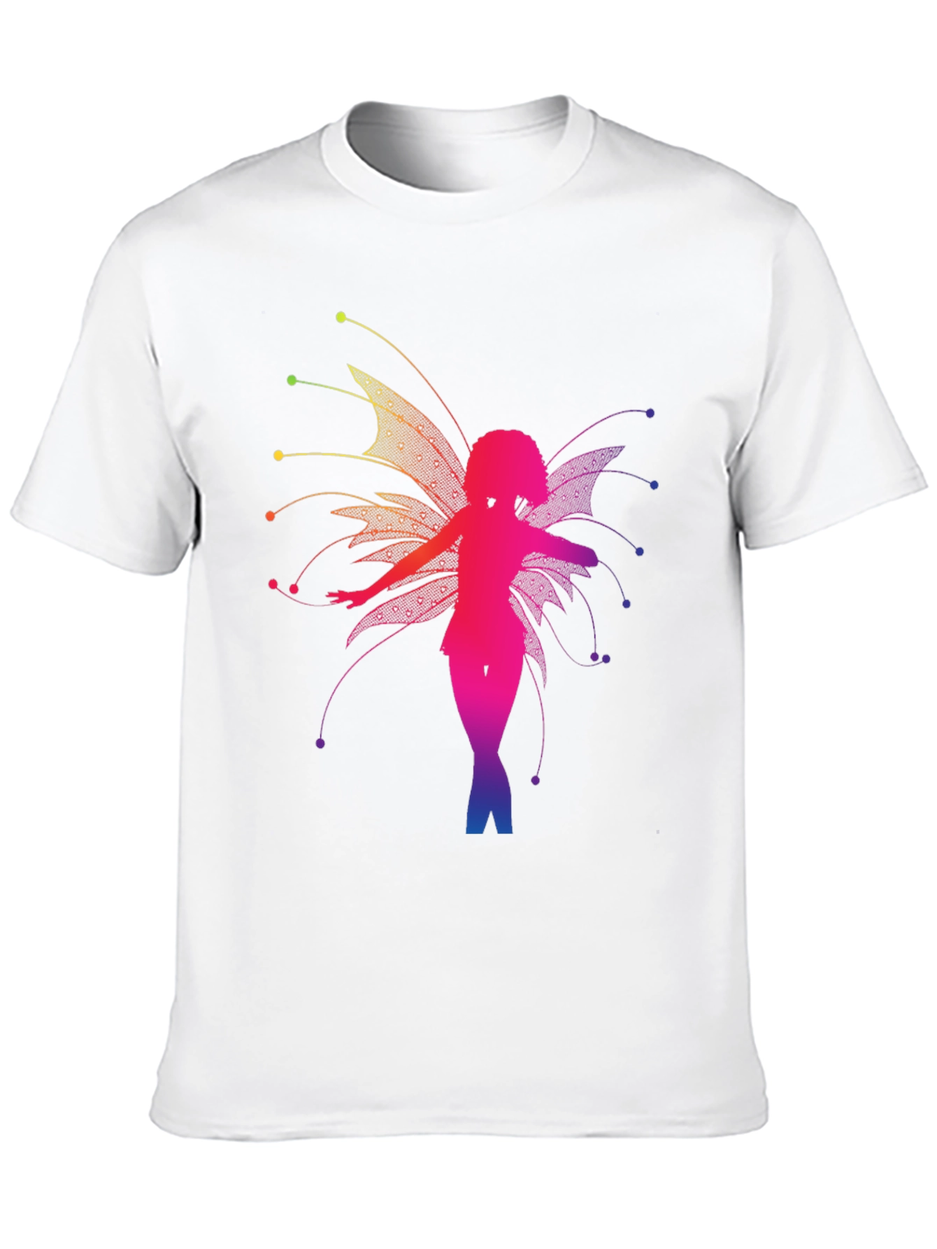 Rainbow Fairy Graphic Black T-Shirt - 10