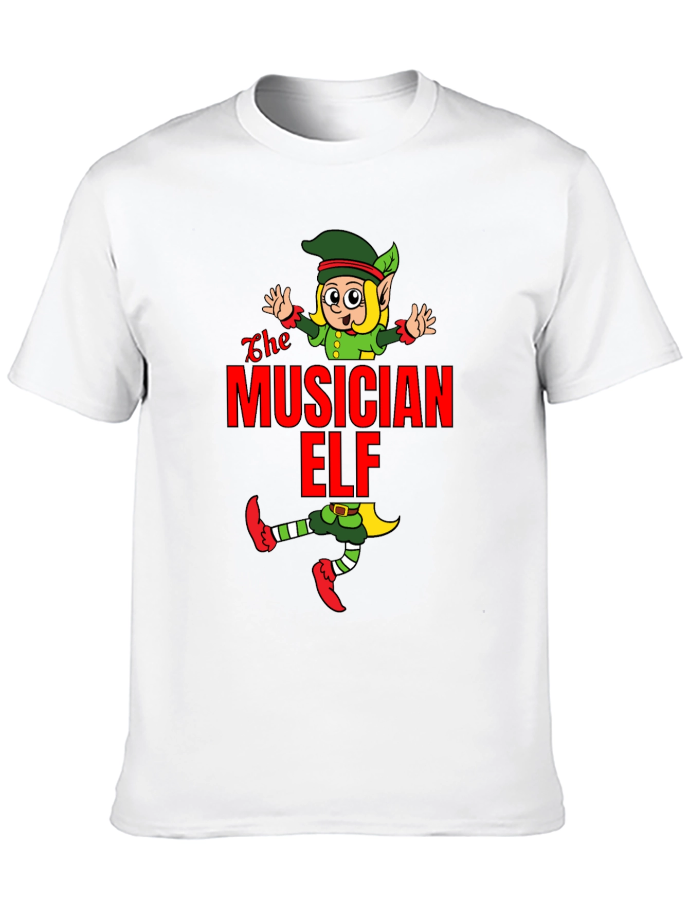 Black The Musician Elf T-Shirt - Holiday Cheer! view 10