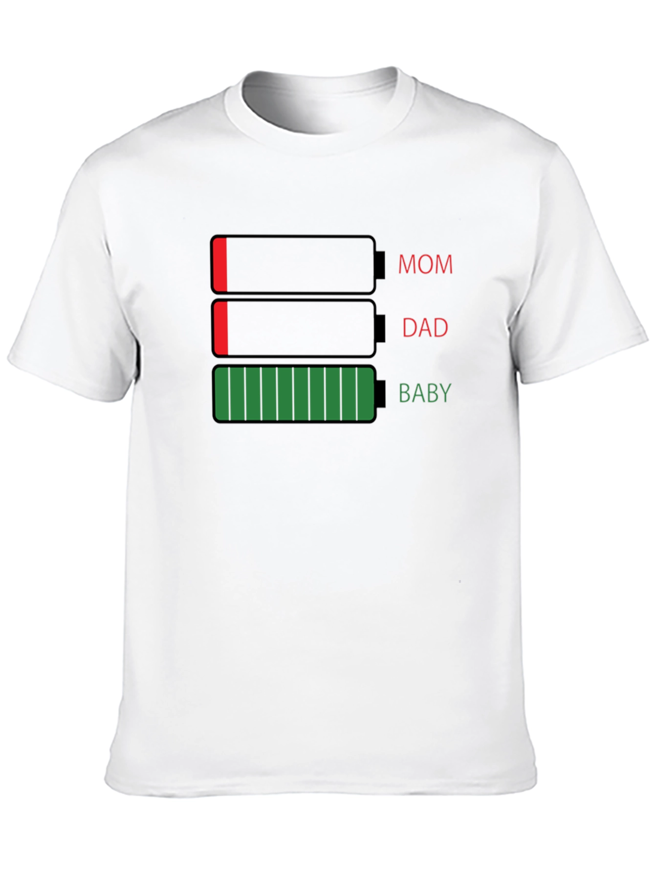 Black Family Battery Level T-Shirt - Funny Parenting Tee view 10