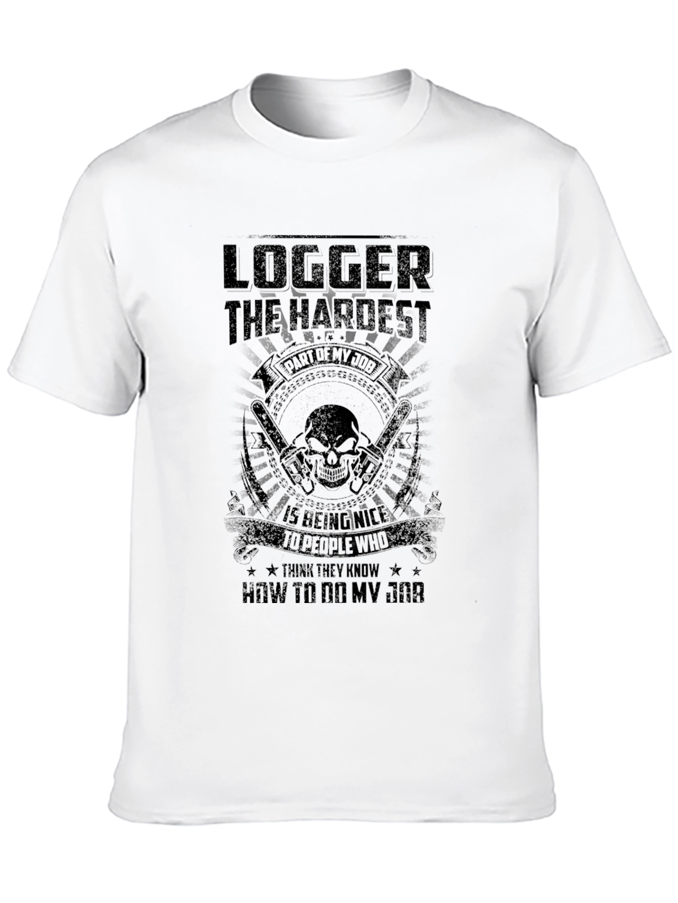 Black Logger Hardest Part T-Shirt Funny Gift view 10