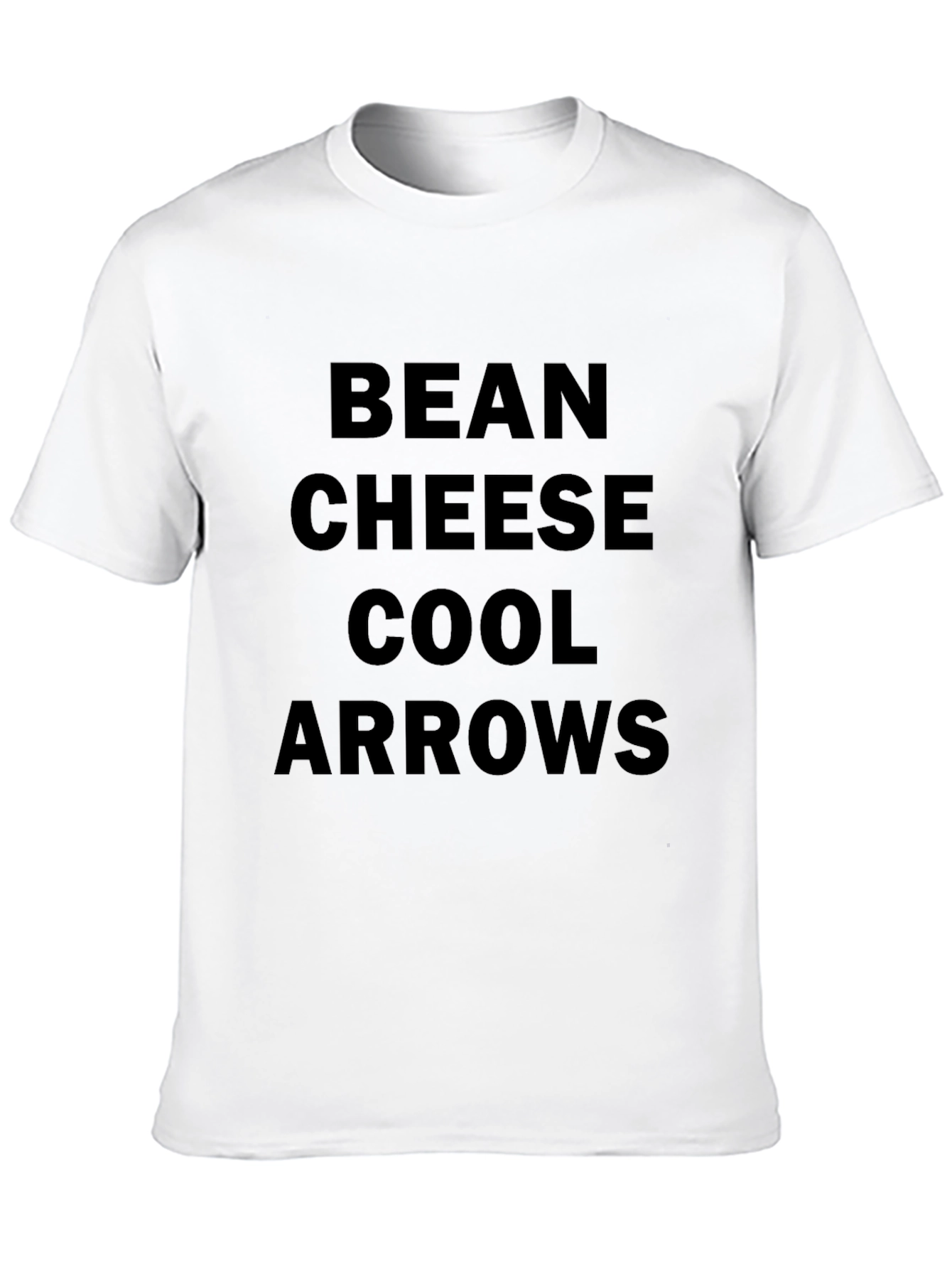 Black Bean Cheese Cool Arrows Men's Black T-Shirt view 10