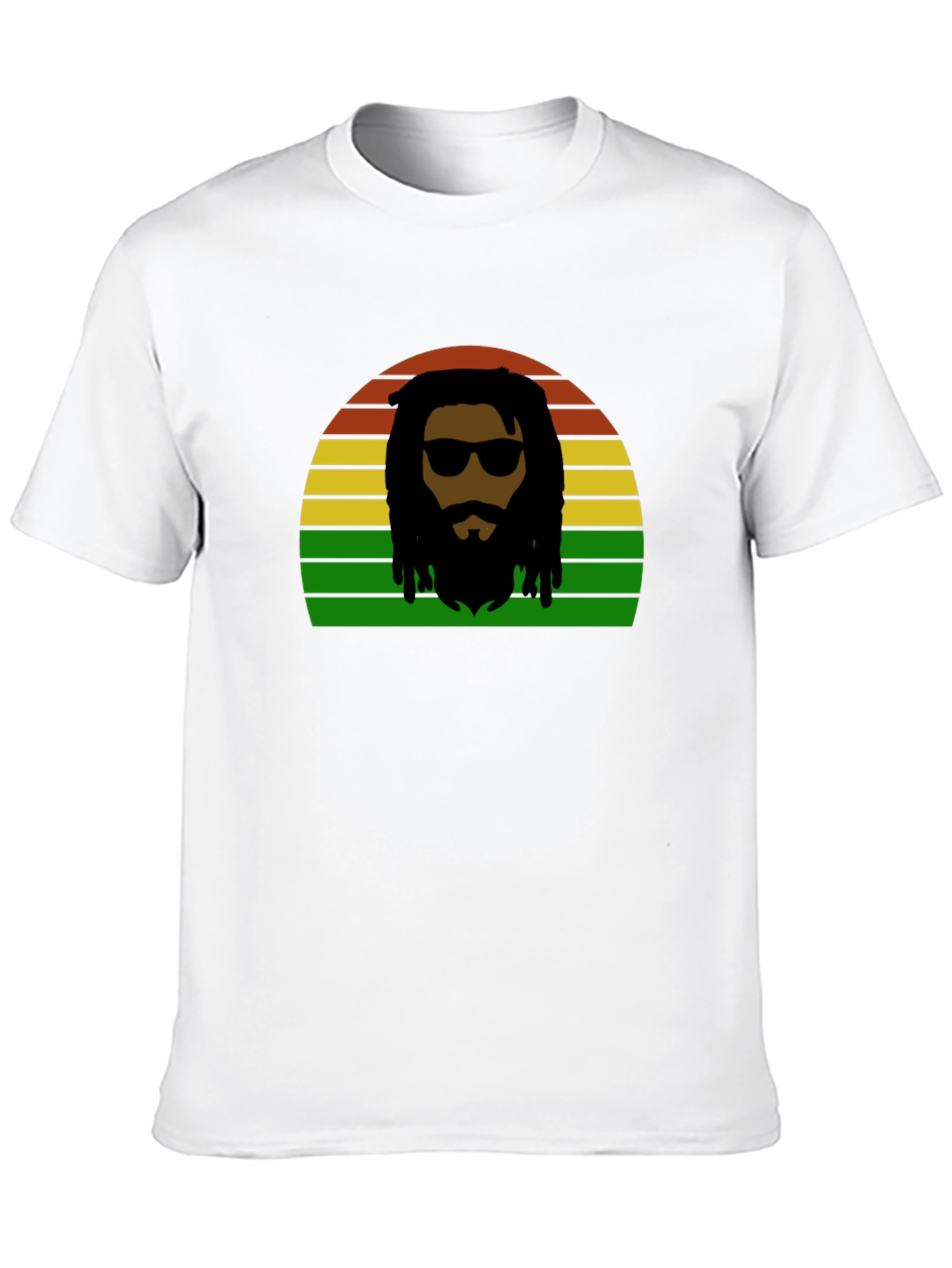 Rasta Man Retro Sunset T-Shirt - Reggae Vibes - 10