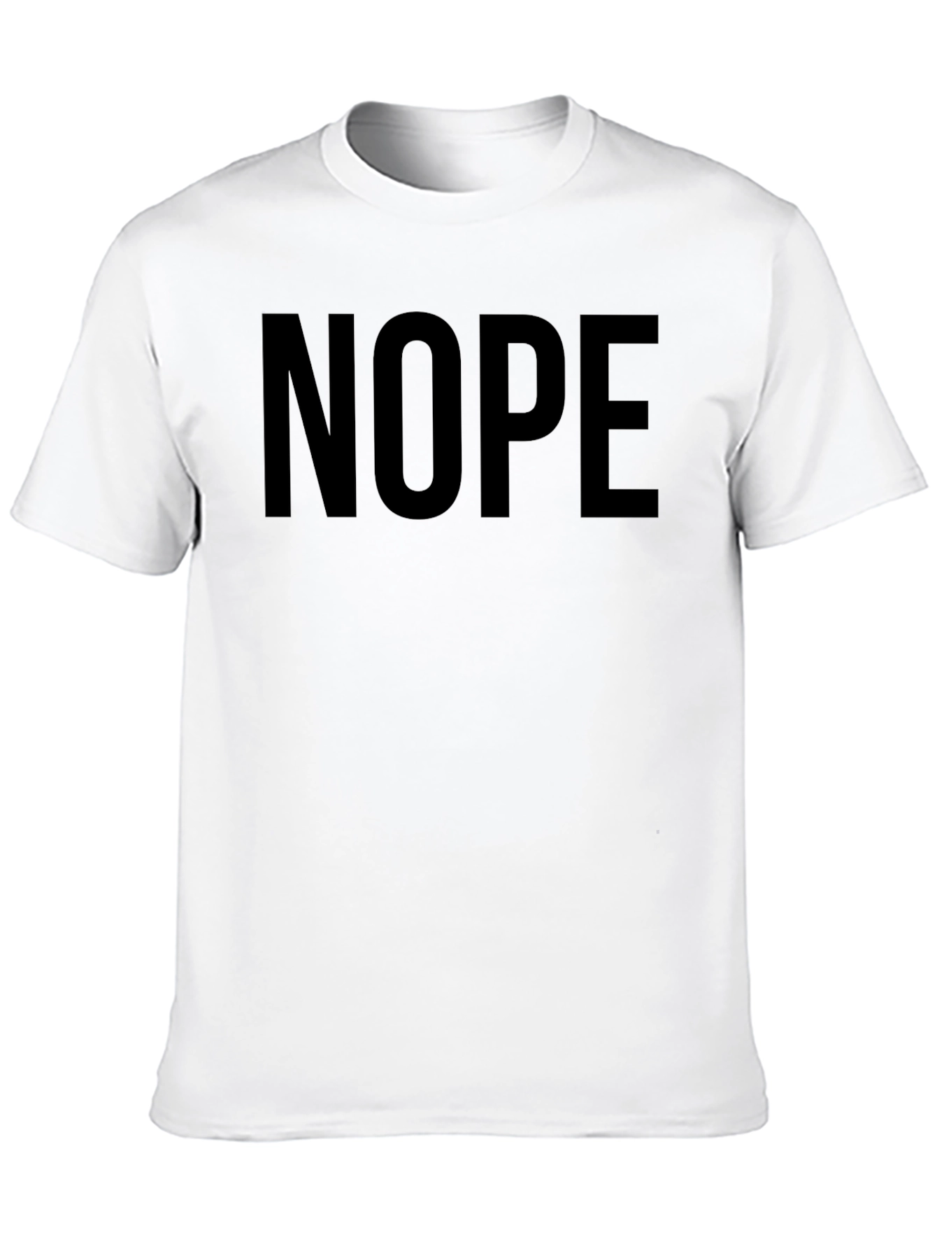 Black Nope Graphic Tee - Black Cotton Blend Crewneck view 10