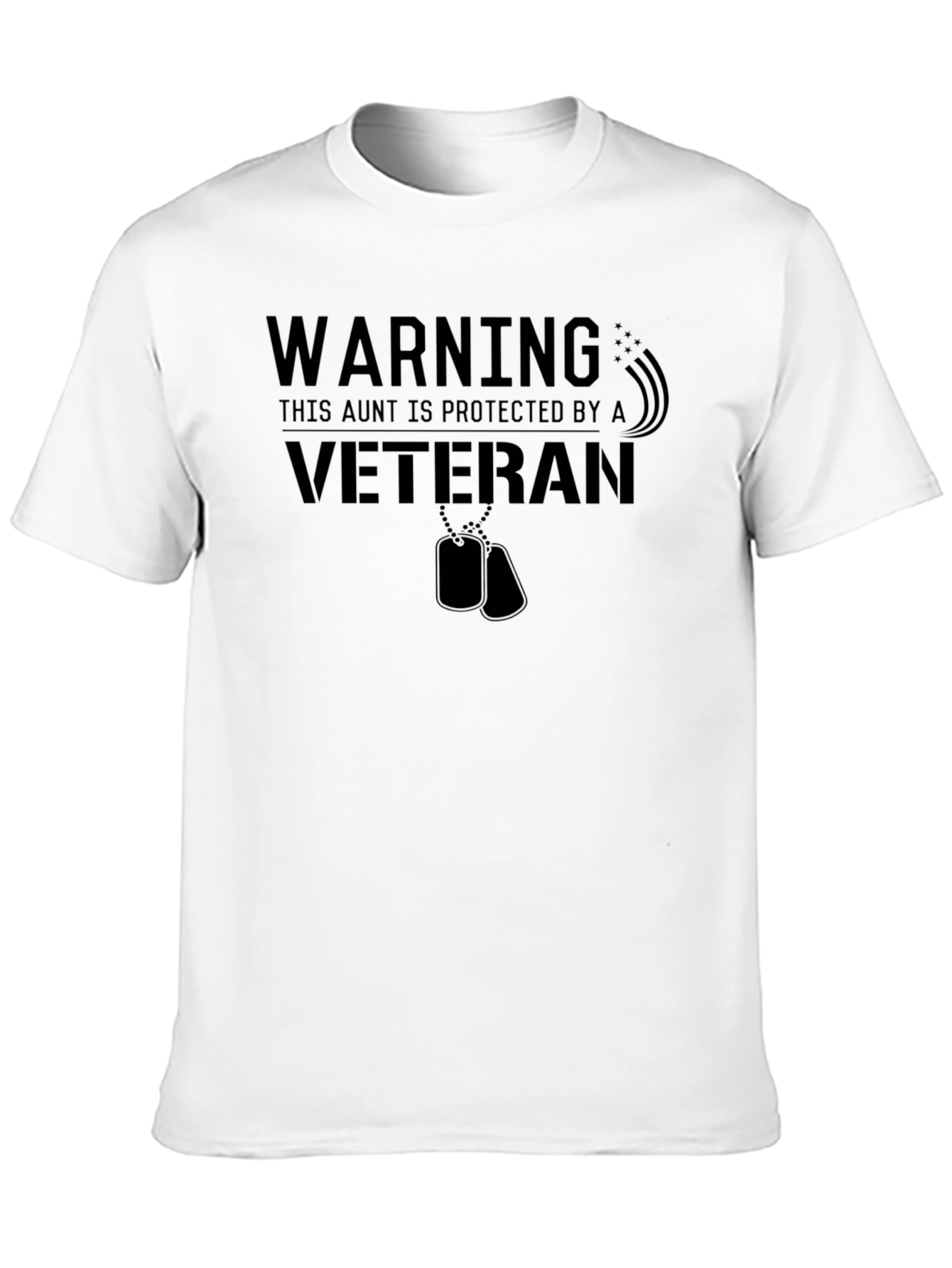 Black Protected Aunt Veteran Graphic Tee view 10