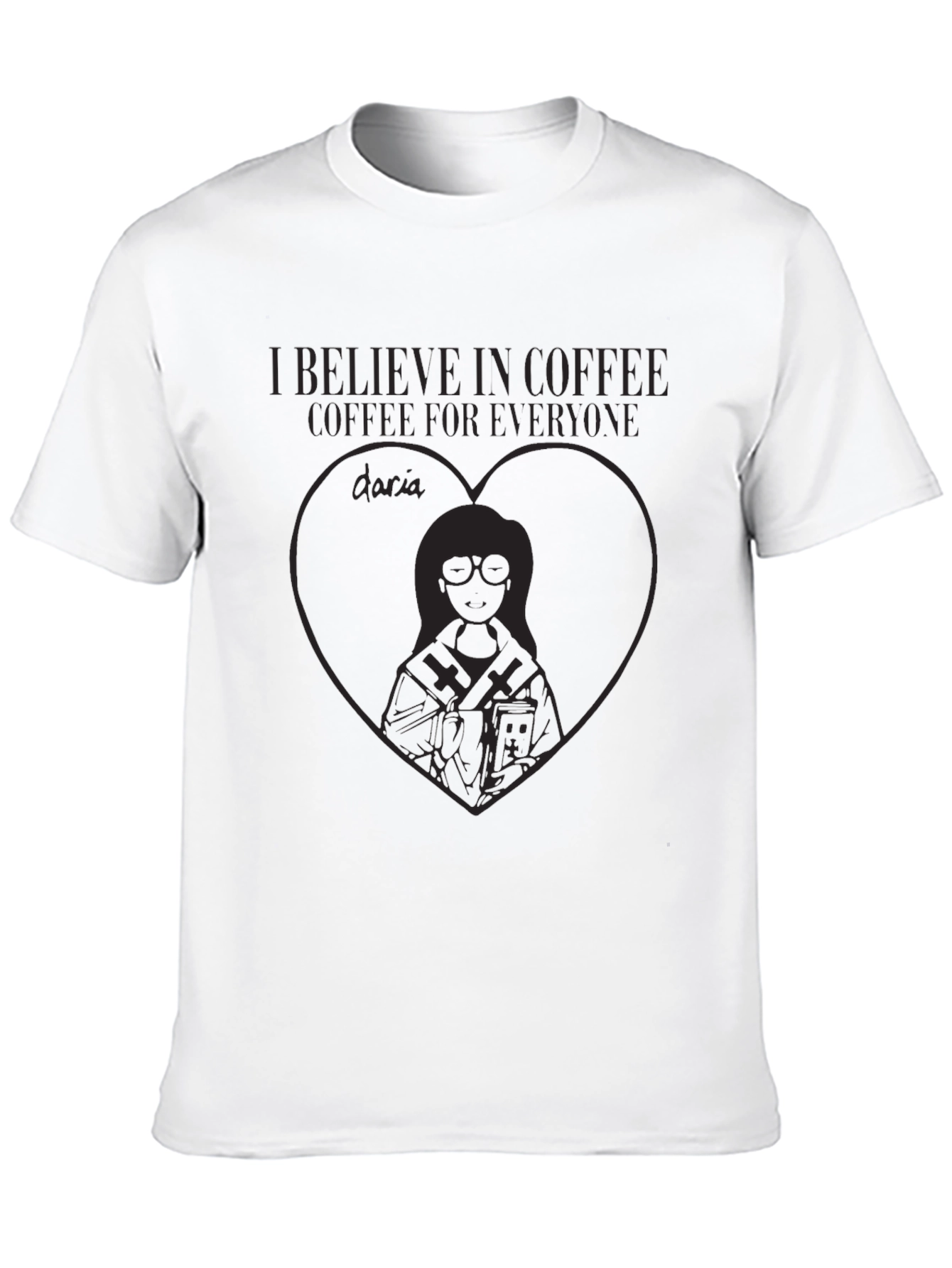 Black I Believe In Coffee Graphic T-Shirt view 10