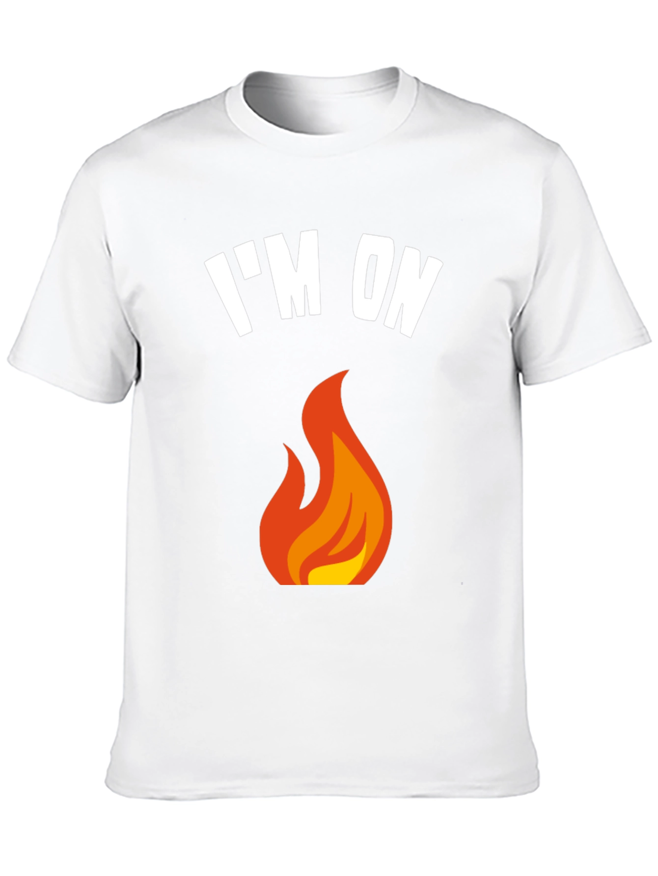 Black I'm On Fire Graphic T-Shirt - Black Crew Neck Tee view 10