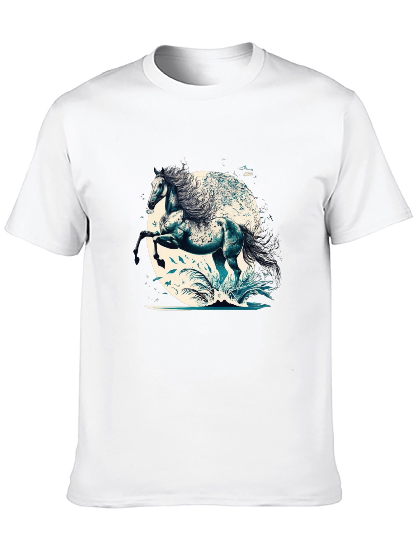 Black Majestic Horse Graphic T-Shirt view 10