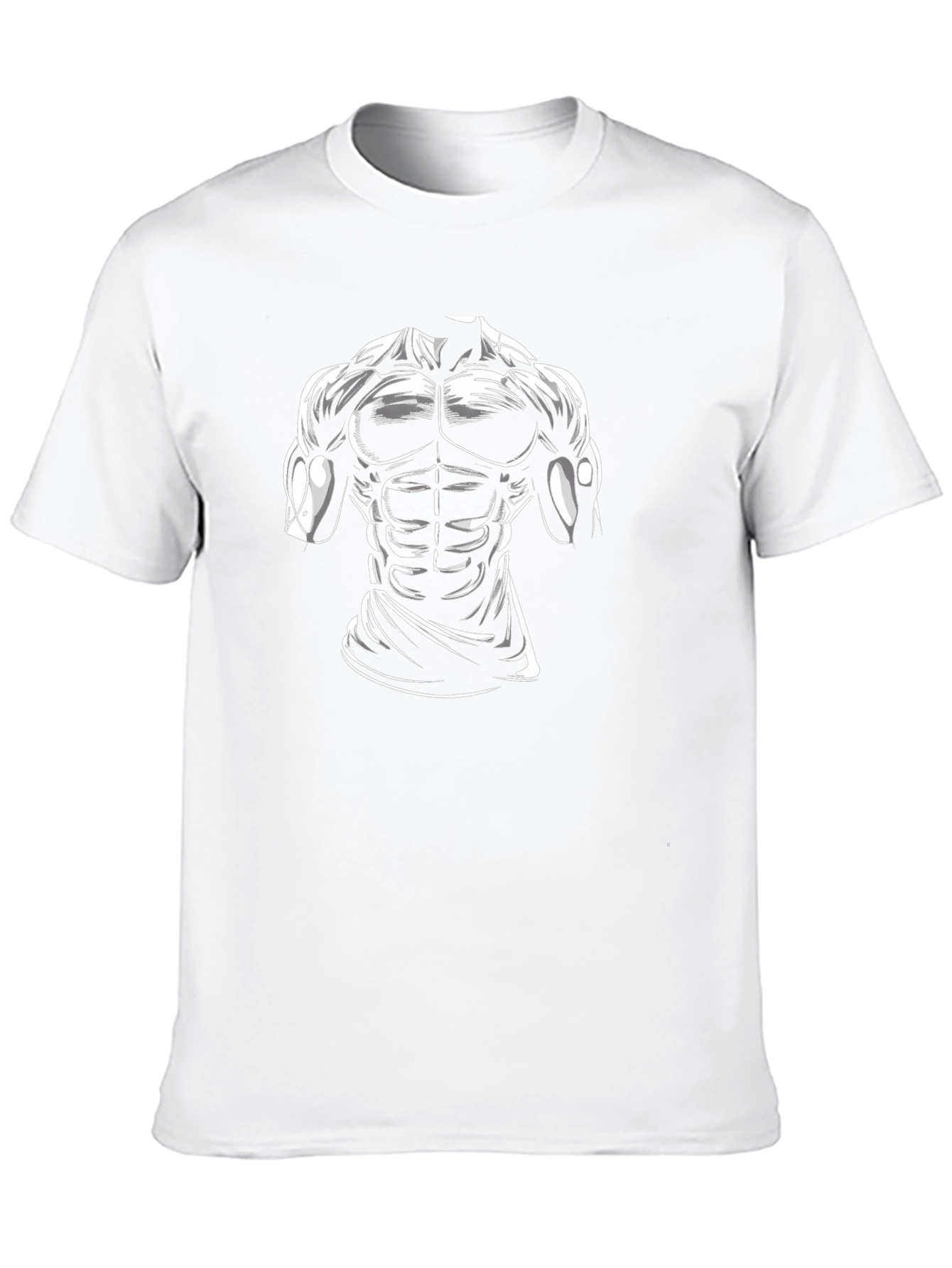 Black Funny Muscled Chest T-Shirt view 10