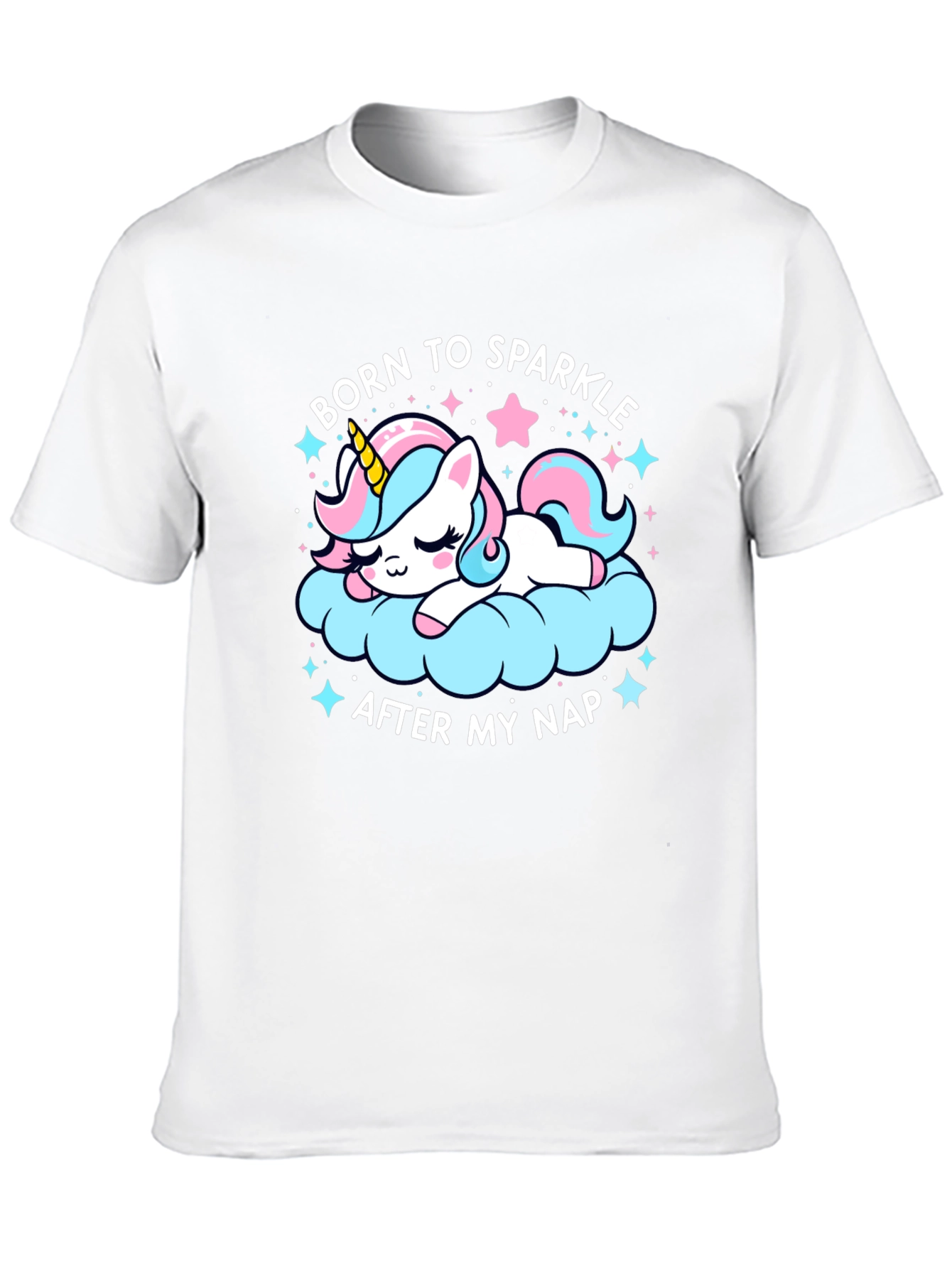 Black Born to Sparkle Unicorn Nap T-Shirt view 10