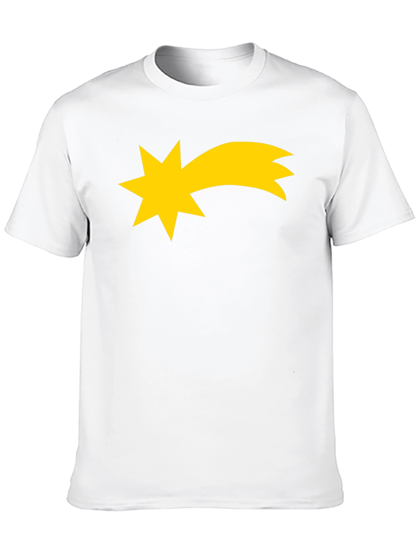 Black Shooting Star Graphic Tee - Black Cotton T-Shirt view 10