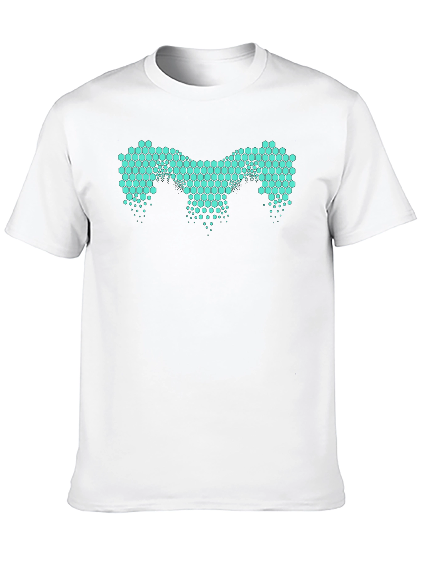 Black Honeycomb Pattern Tee - Modern Design view 10