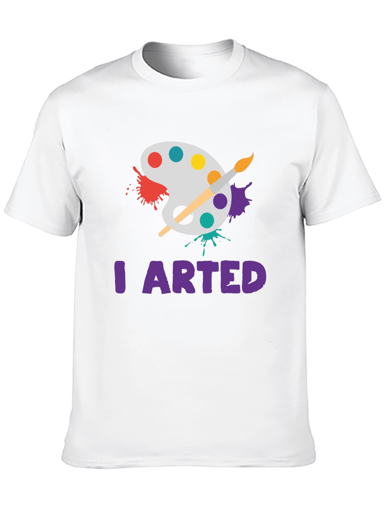 Black I Arted T-Shirt - Painter's Palette Design view 10