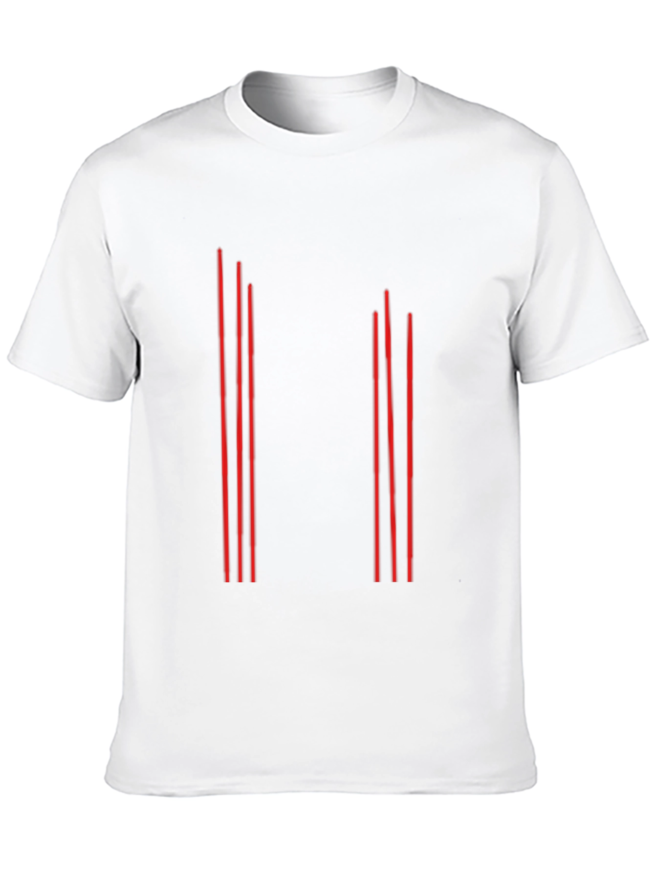 Black Modern Minimalist Vertical Line Graphic Tee - Black view 10