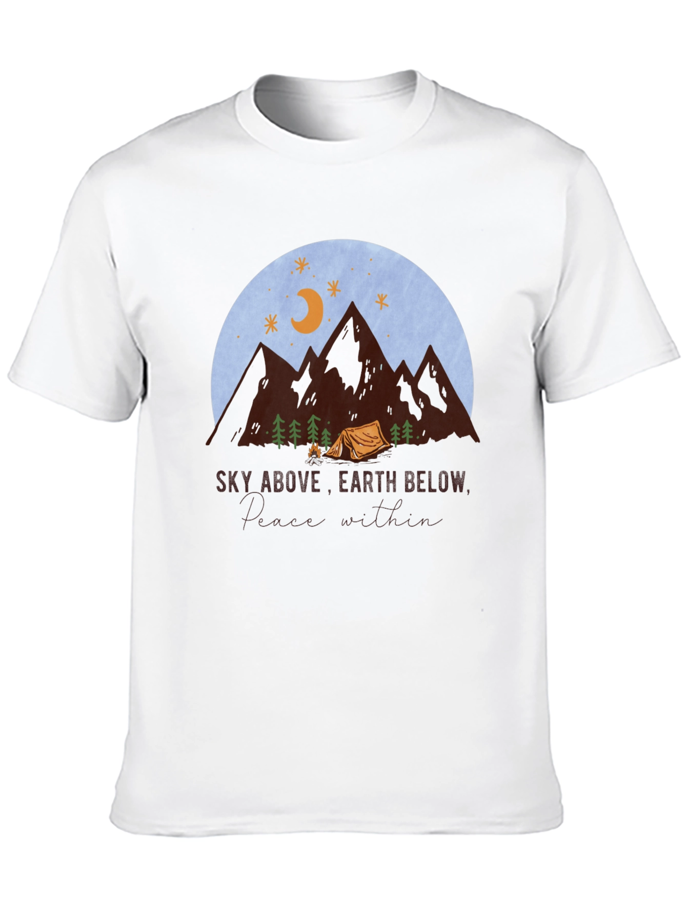 Black Nature Lover T-Shirt - Sky Above Earth Below view 10