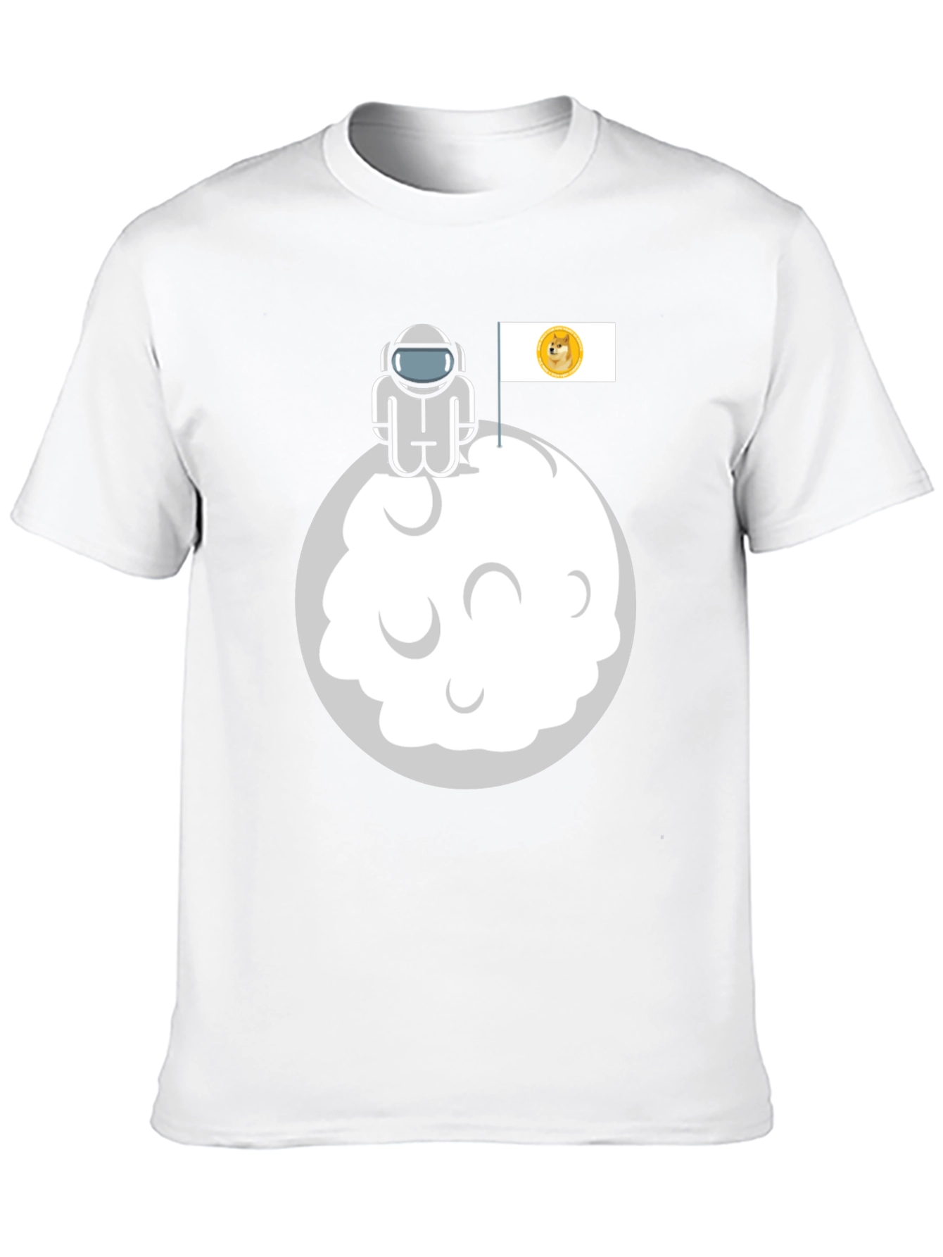 Black Doge Moon Landing Black Graphic Tee view 10