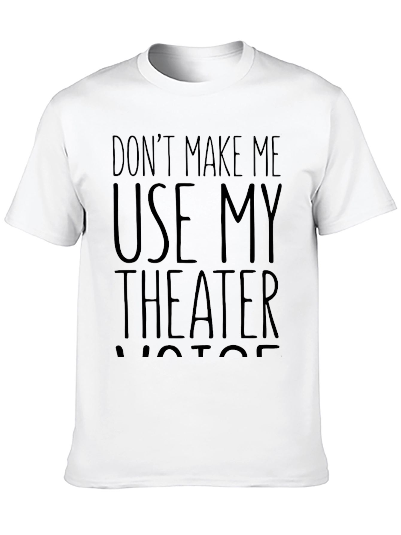 Black Funny Theater Voice T-Shirt view 10
