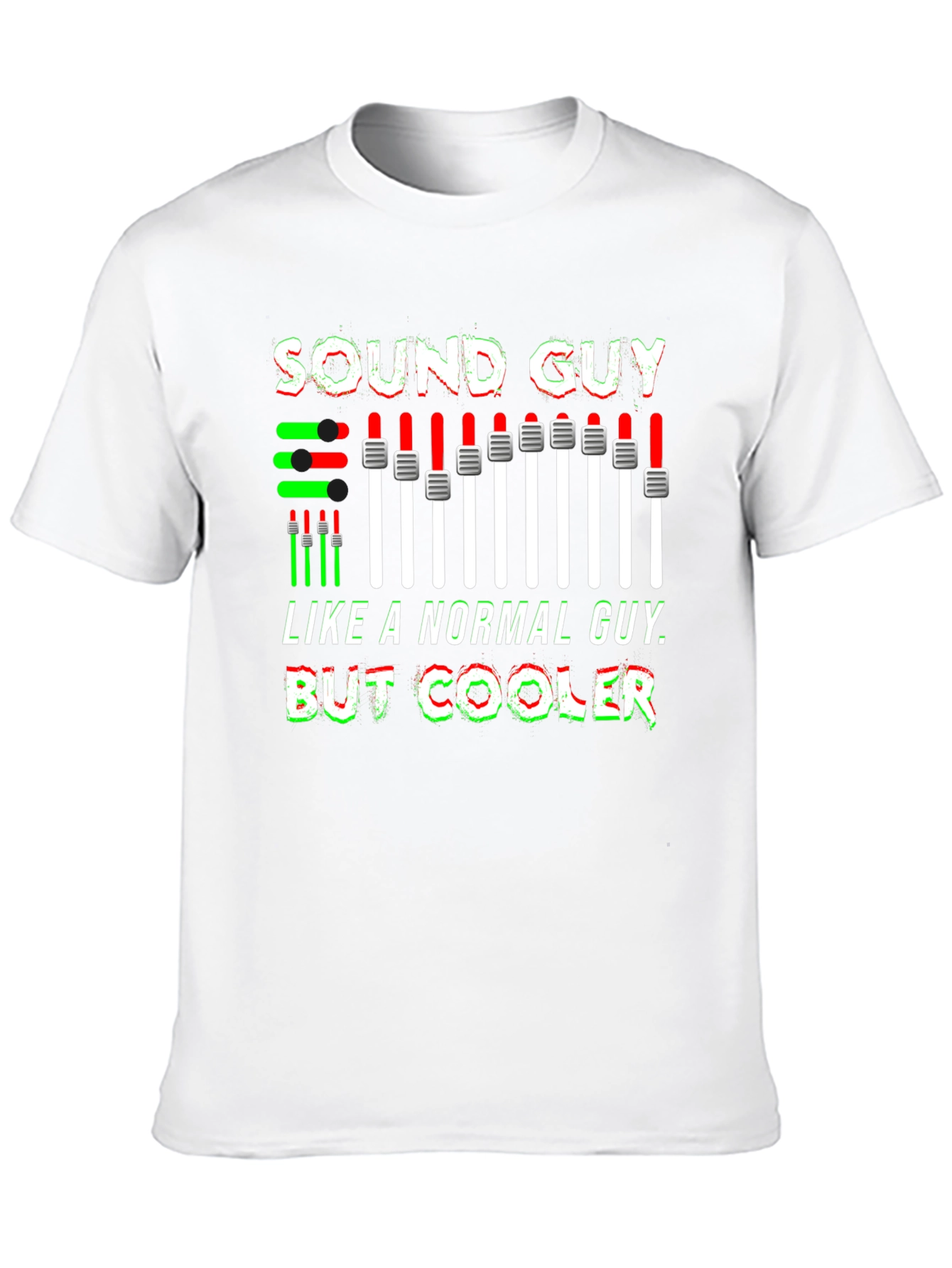 Black Sound Guy T-Shirt - Audio Engineer Graphic Tee view 10