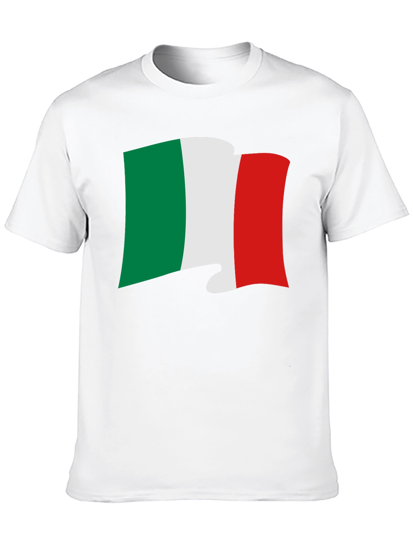 Black Italy Flag Graphic Tee - Black Italian Pride T-Shirt view 10