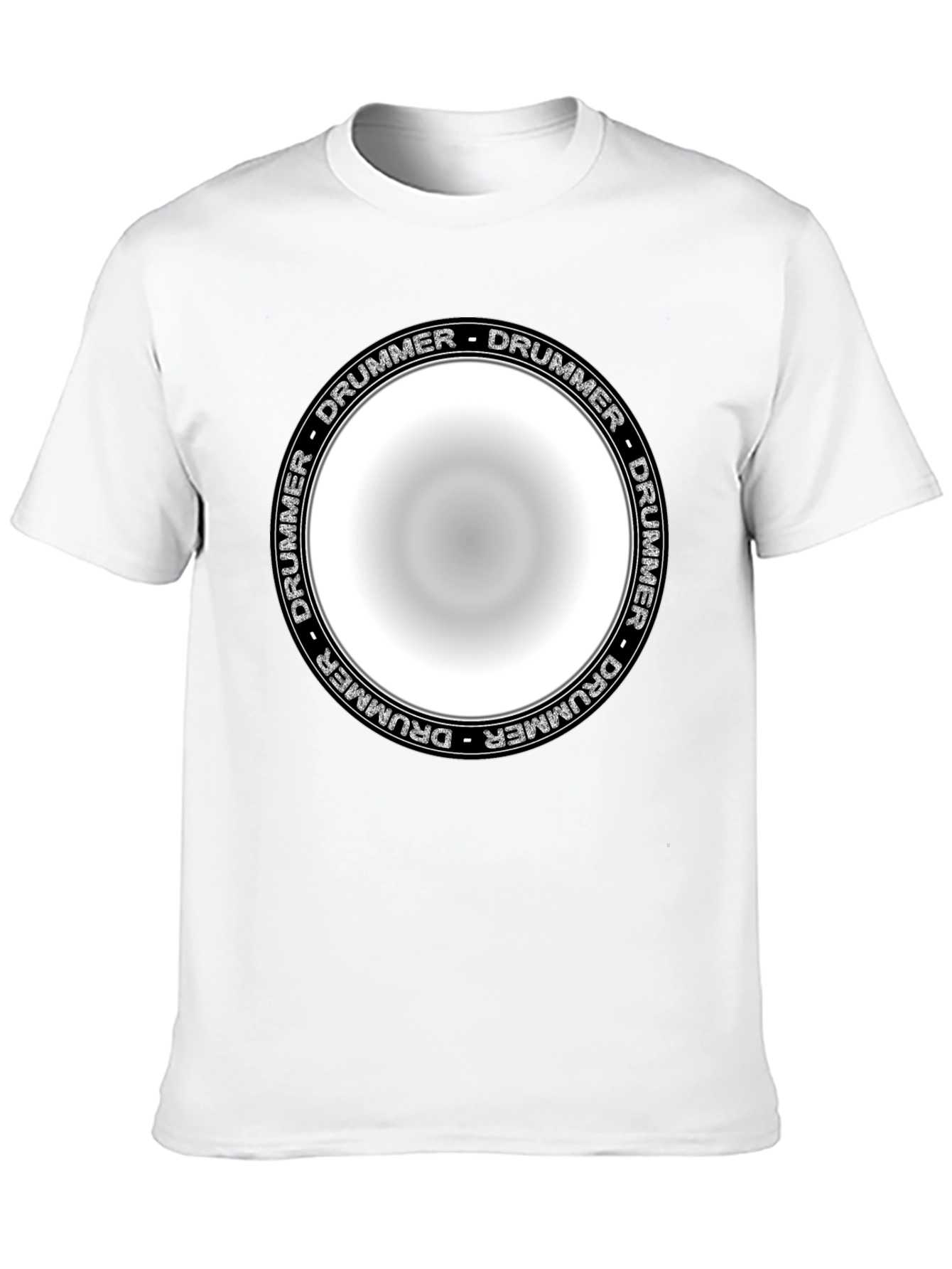 Black Drummer Circle Graphic T-Shirt - Unisex Black Tee view 10