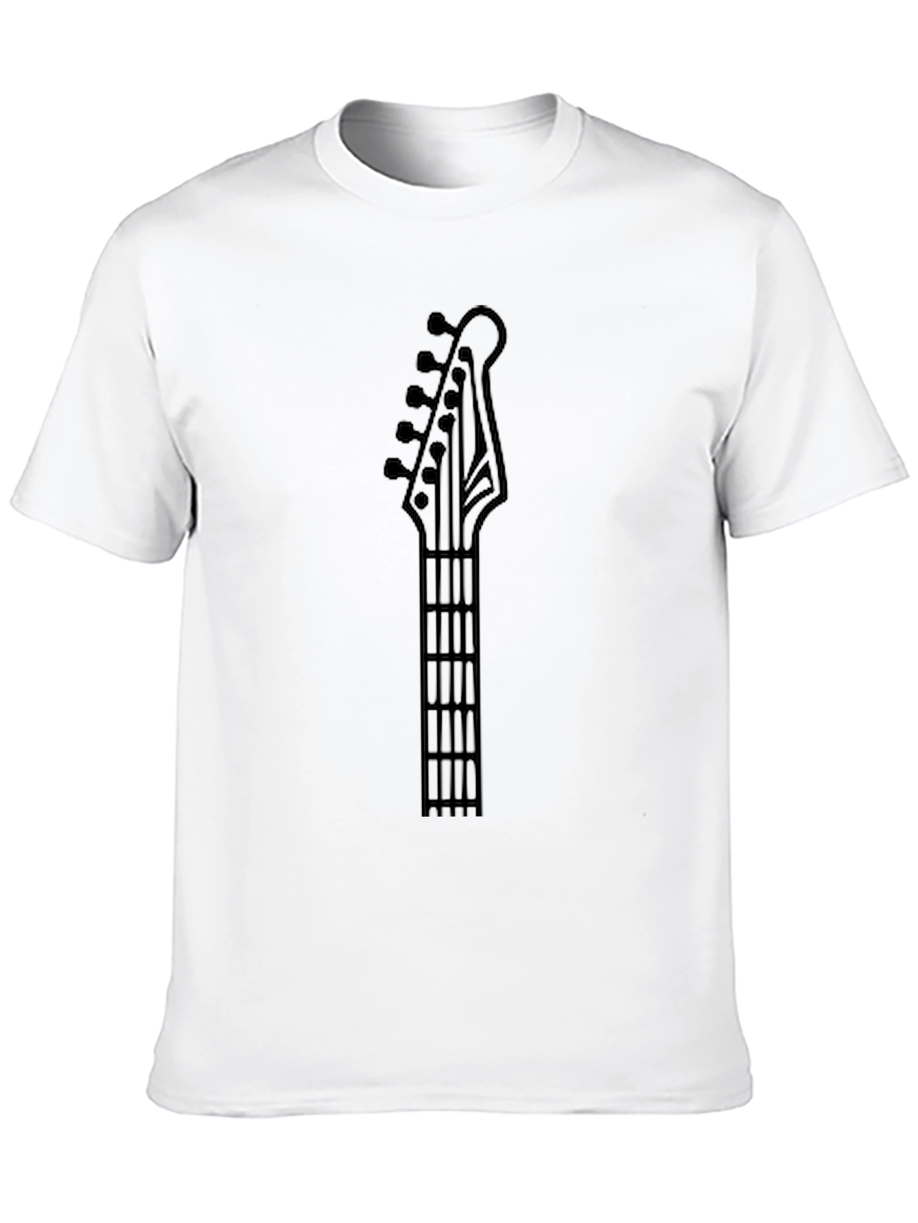 Black Guitar Headstock Graphic Tee - Black view 10