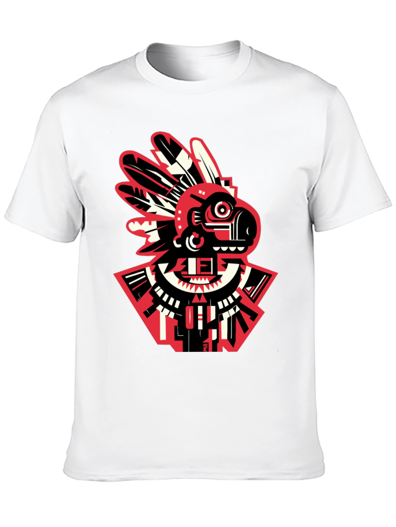 Black Aztec Bird Graphic T-Shirt - Modern Tribal Tee view 10