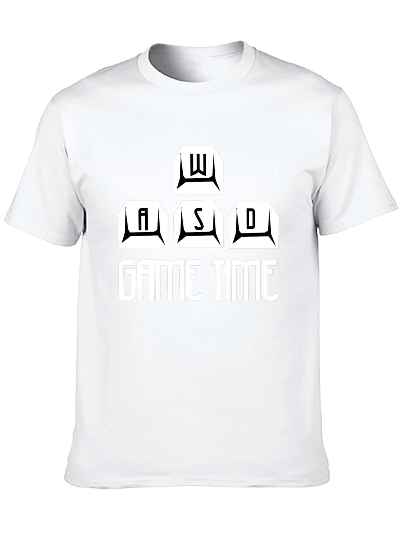 Black Game Time Black T-Shirt - WASD Gamer Design view 10