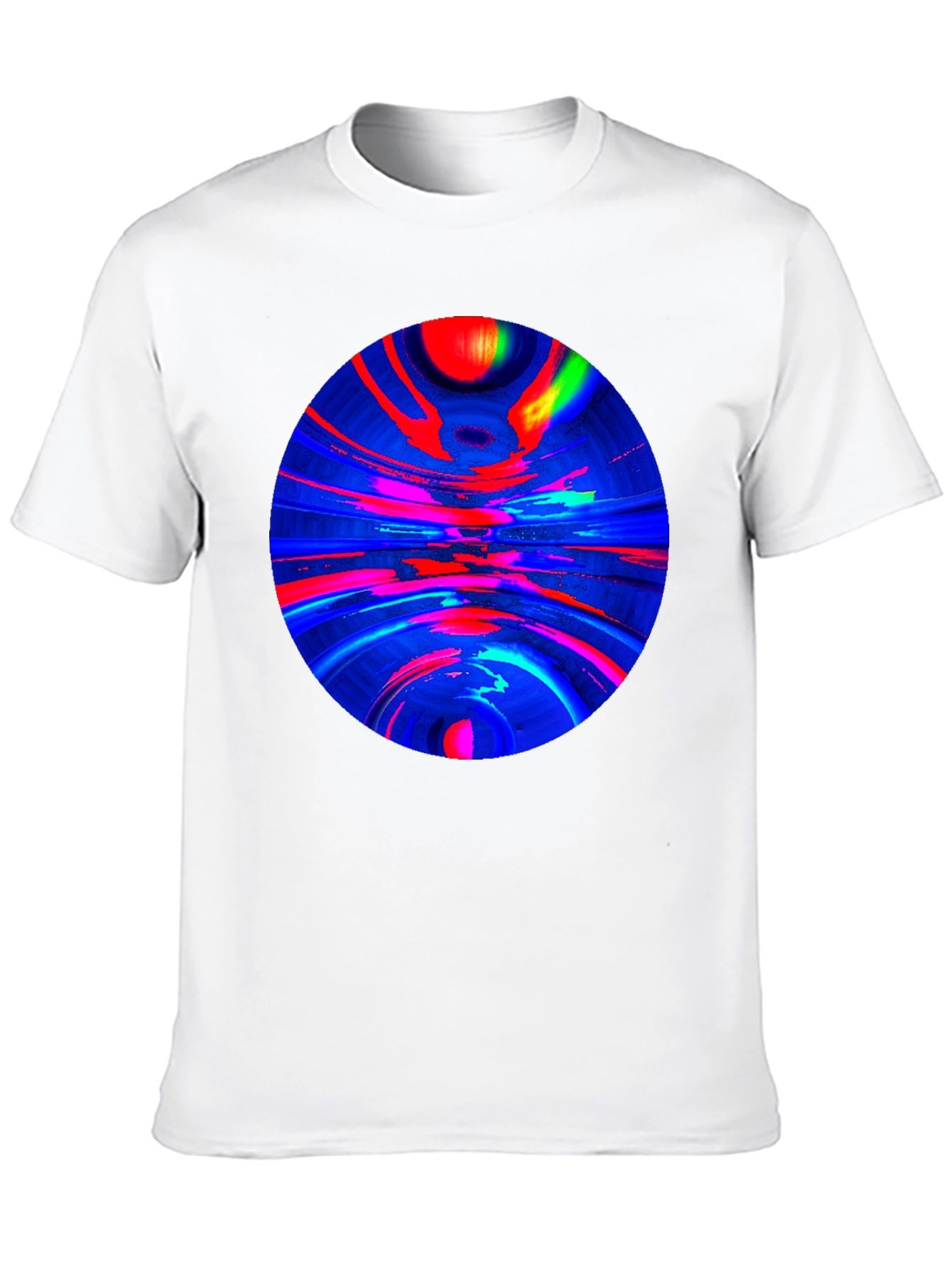 Black Abstract Circle Graphic T-Shirt view 10