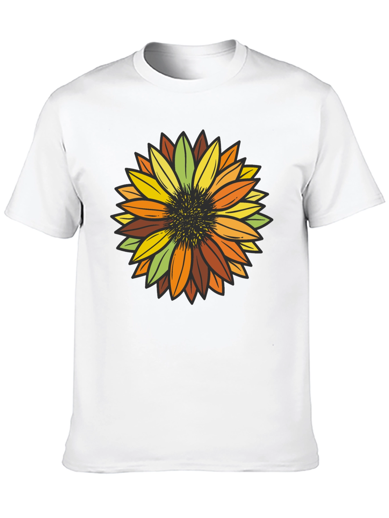 Black Sunflower Graphic Print T-Shirt view 10