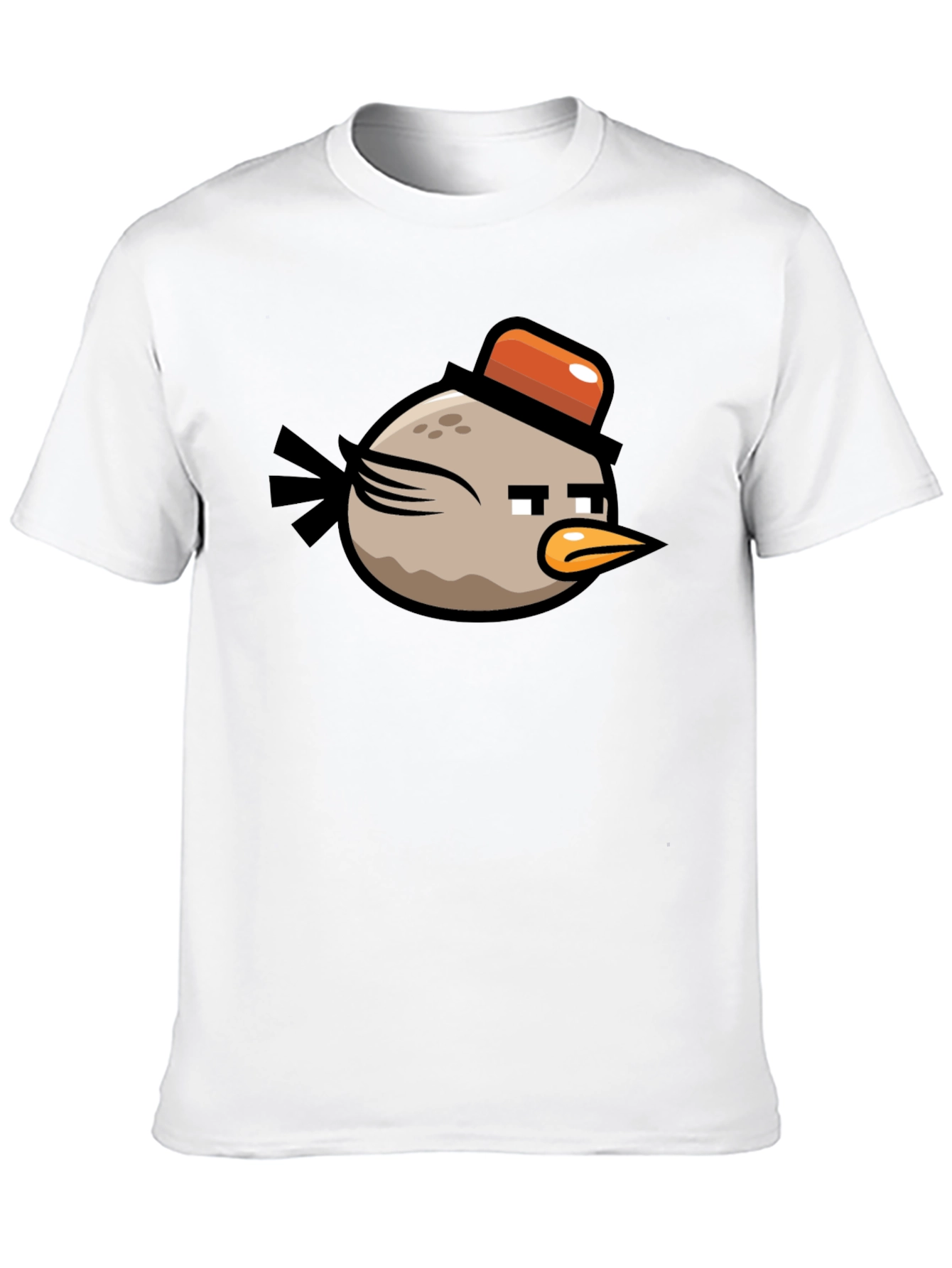 Black Angry Birds Bomb Character Men's Black T-Shirt view 10