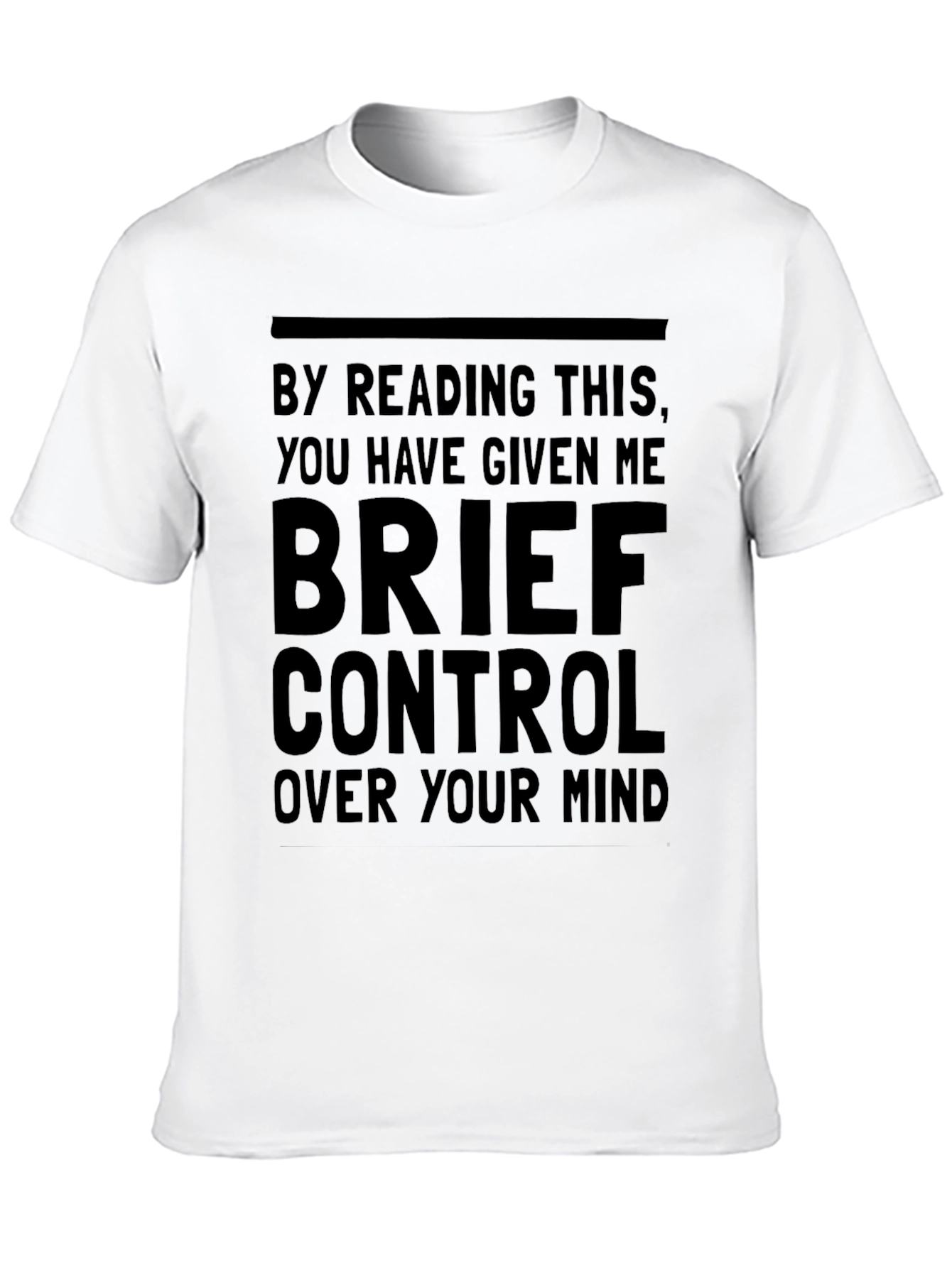 Black Mind Control Graphic T-Shirt - Funny Novelty Tee view 10