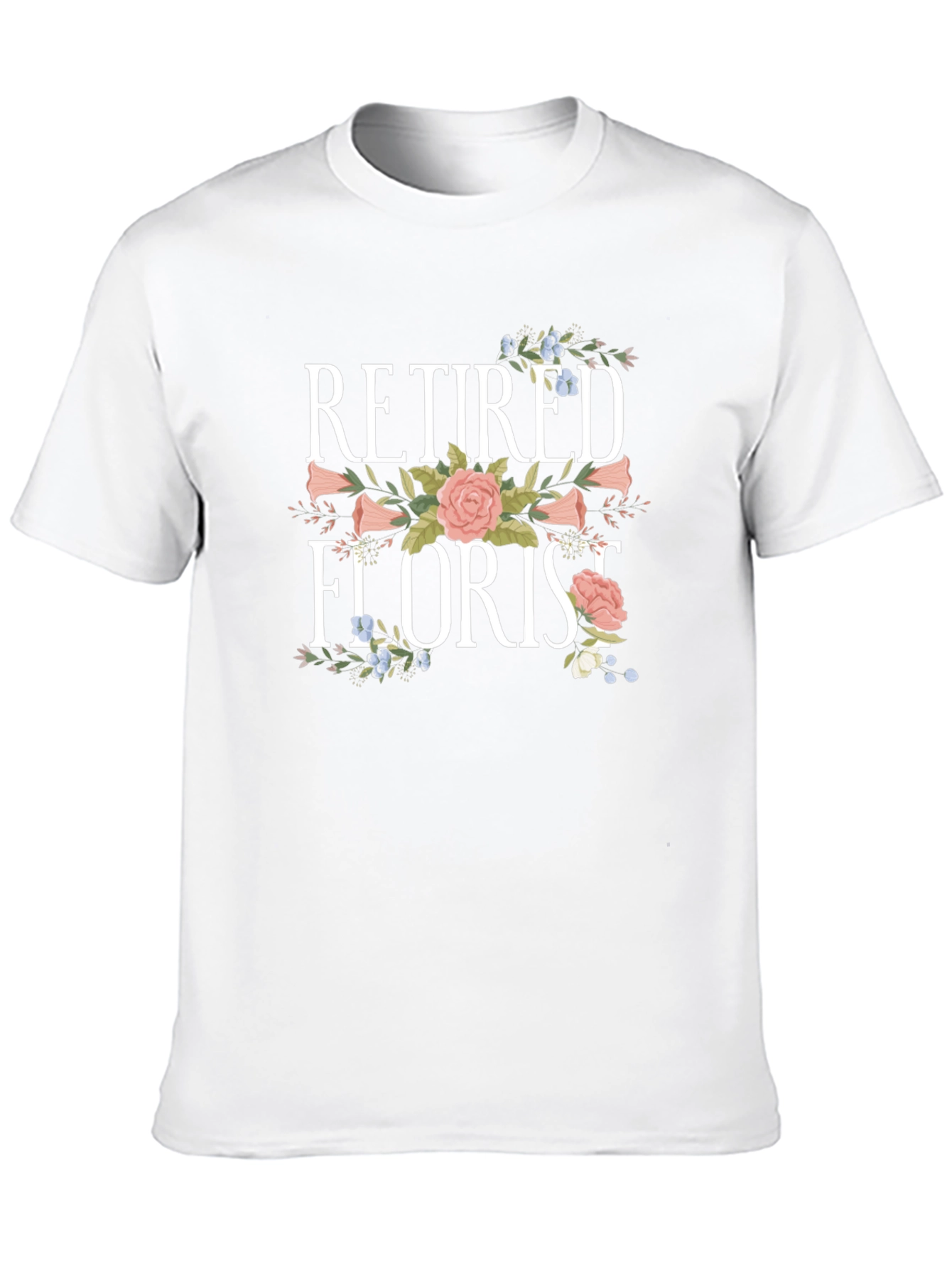 Black Retired Florist T-Shirt, Floral Design view 10