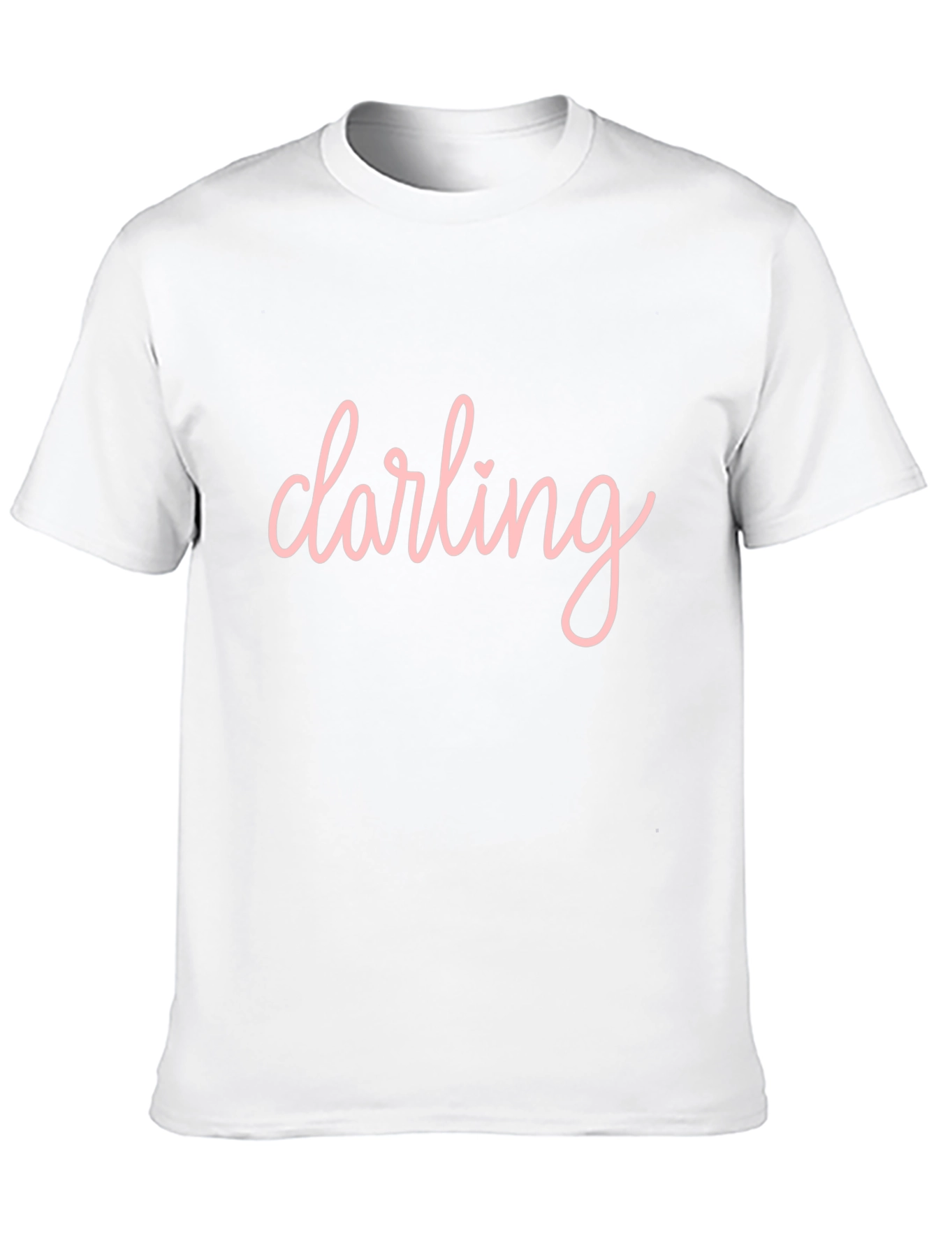 Black Darling Graphic Tee - Soft Pink Print, Black Cotton Shirt view 10
