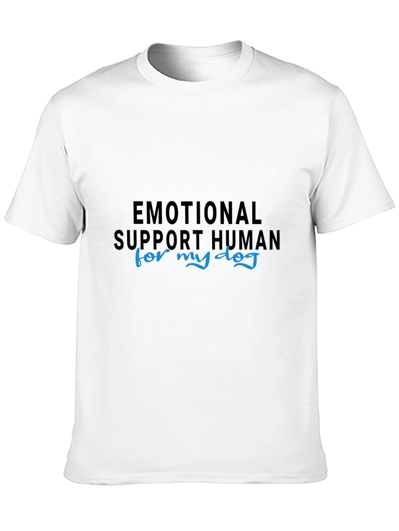 Black Emotional Support Human Dog Lover T-Shirt view 10