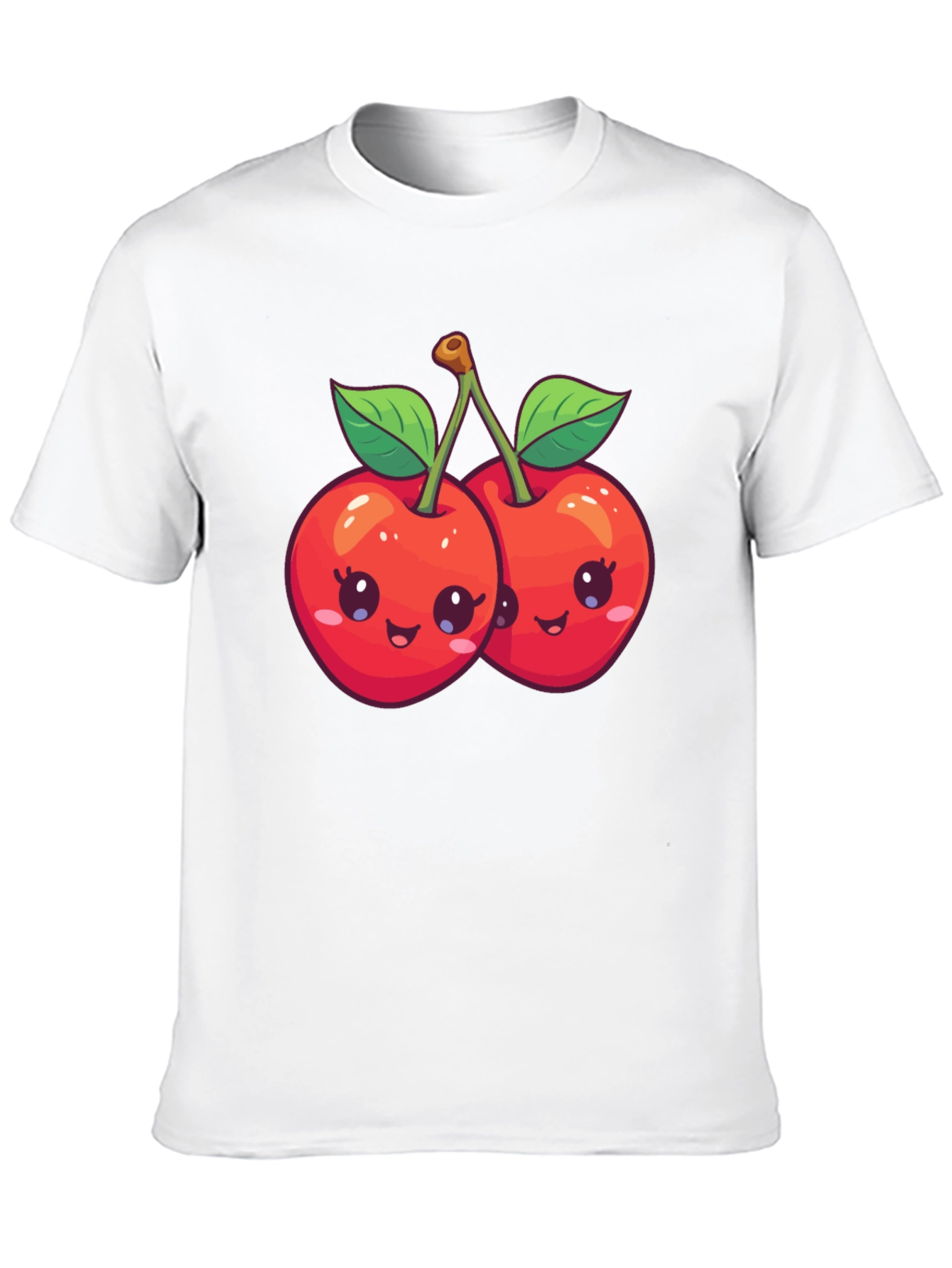 Black Kawaii Cherry Graphic Tee - Cute Fruit Shirt view 10