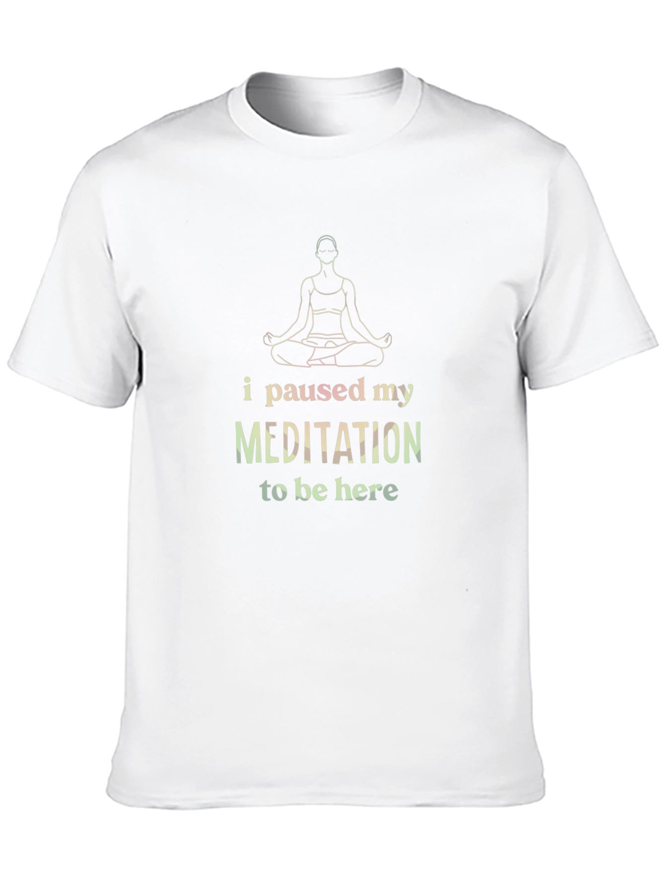 Black Meditation Pause T-Shirt -  Relaxed Fit Tee view 10
