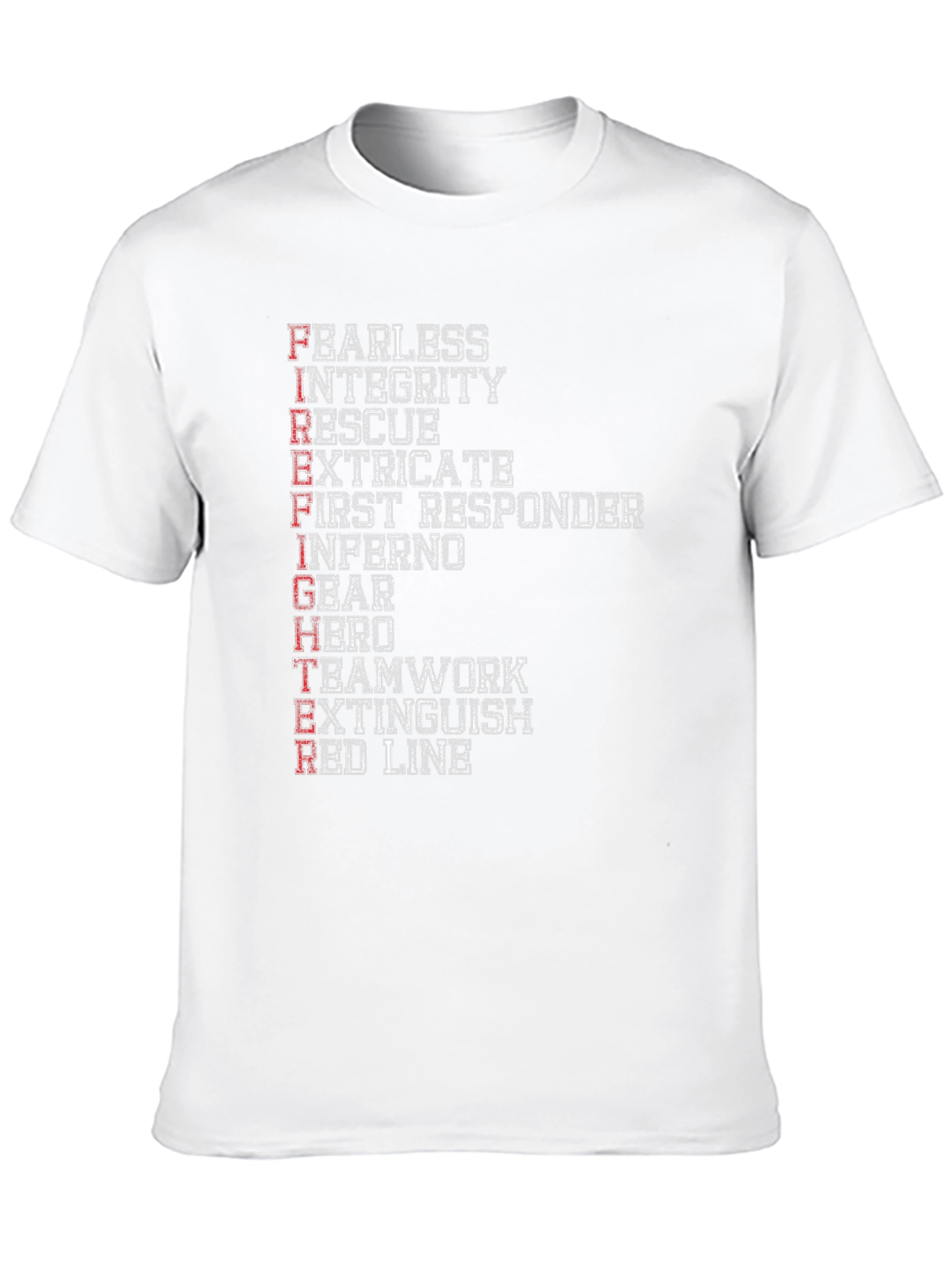 Black Firefighter Acronym Graphic Tee view 10