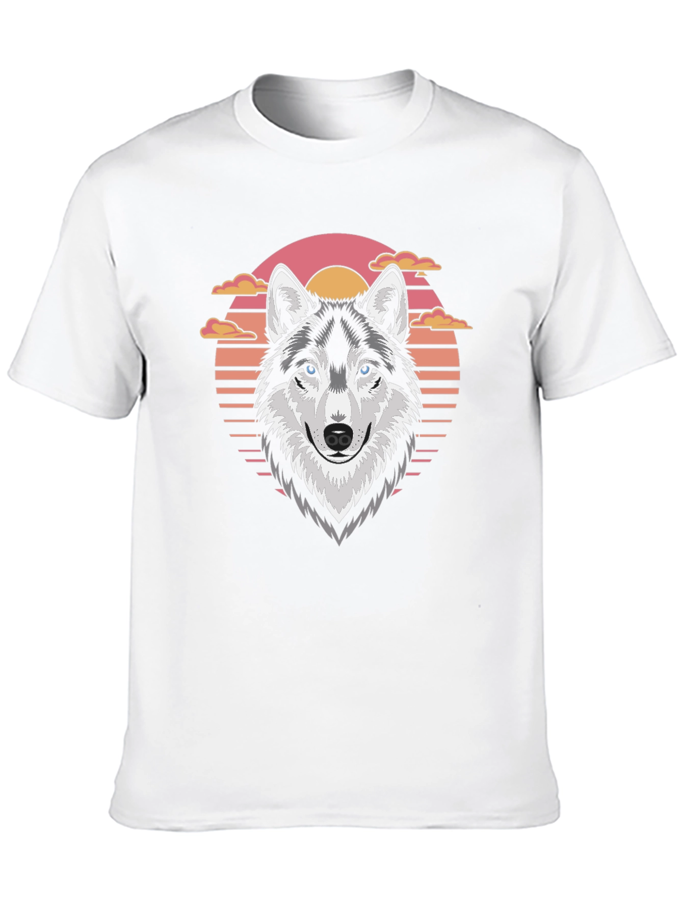 Black Wolf Sunset Graphic T-Shirt view 10