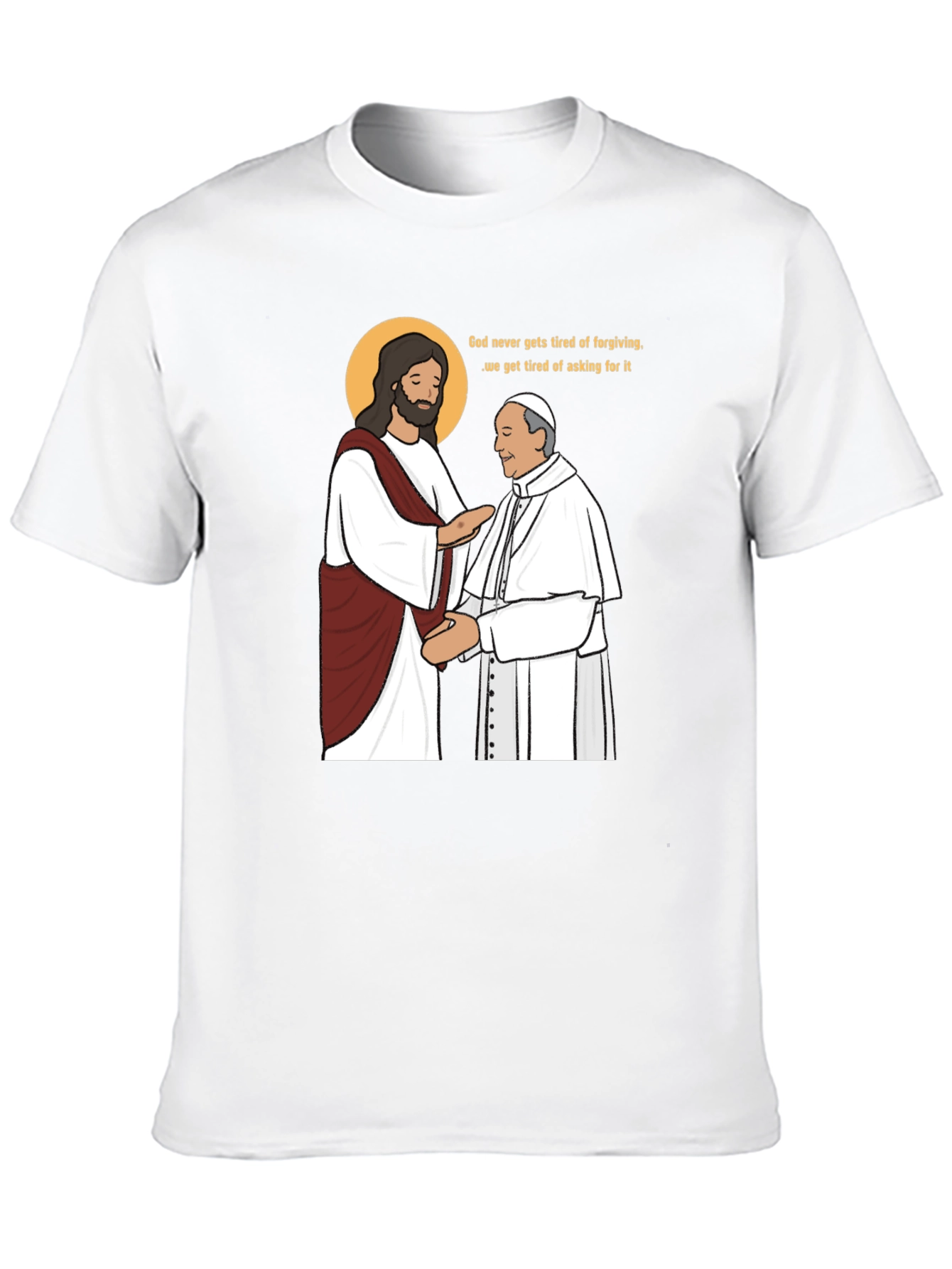Black God Forgives Funny T-Shirt view 10