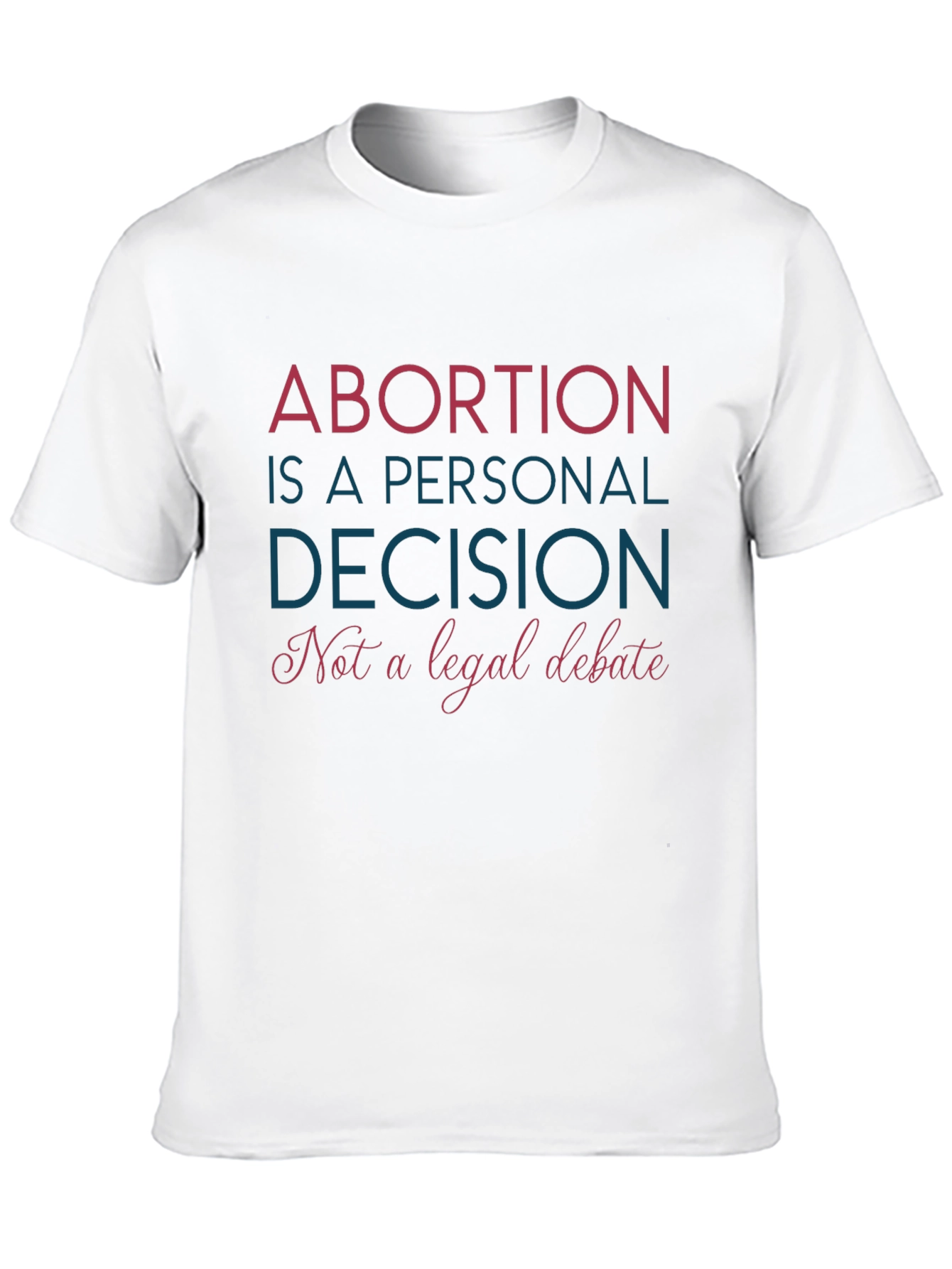 Black Pro-Choice T-Shirt: Abortion is a Personal Decision Tee view 10