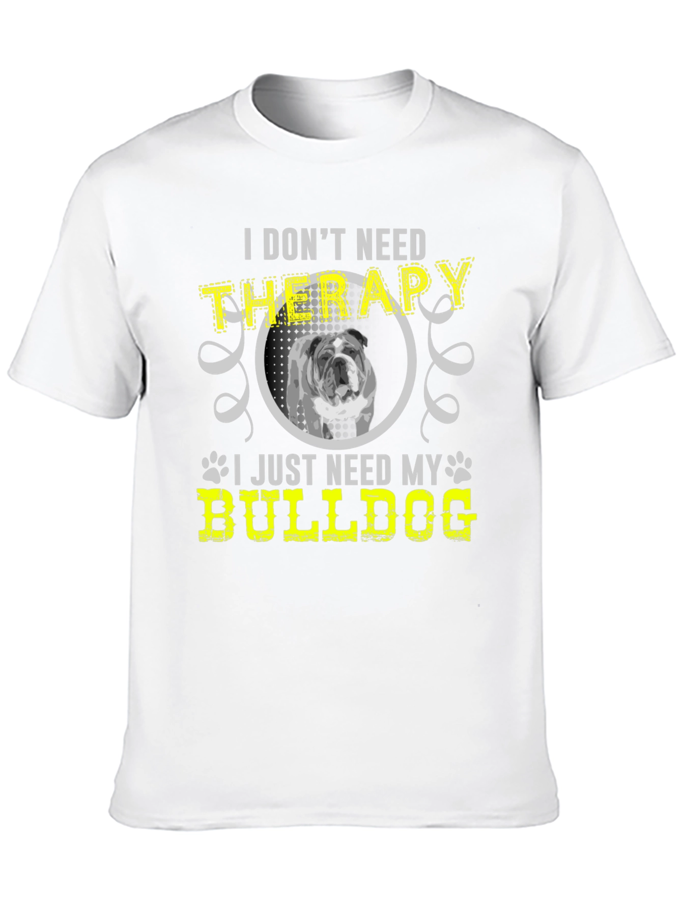 Black Bulldog Therapy T-Shirt: Dog Lover Tee view 10